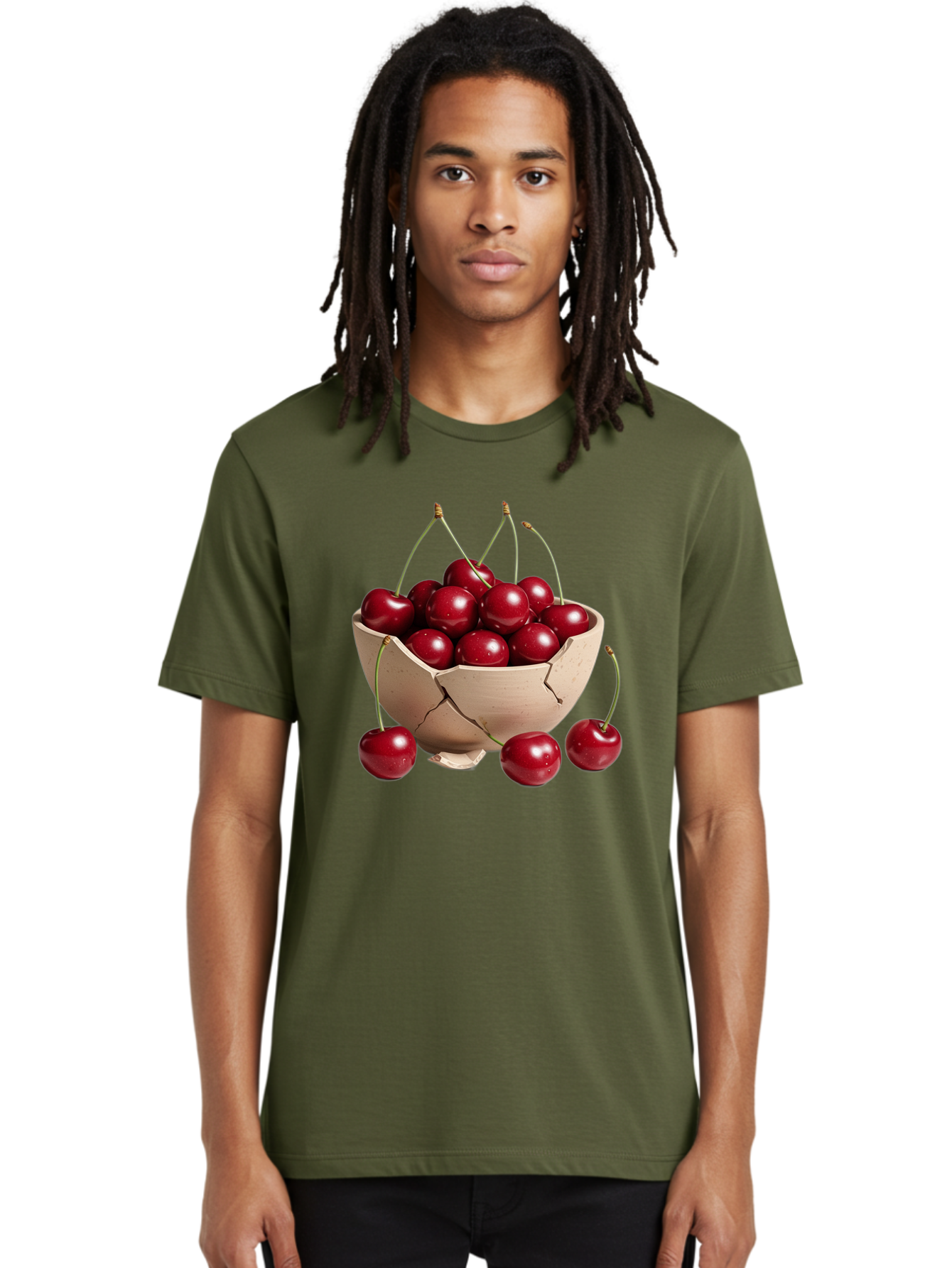 Cherries-4 Men'S Graphic Tee, 100% Cotton, Comfortable Casual Summer Wear, Machine Washable, Vintage Camera, Old Camera, Antique Camera, Black Camera, Classic Photography, Photography Equipment, Nostalgic Device, Film Camera, Camera Art Bai657
