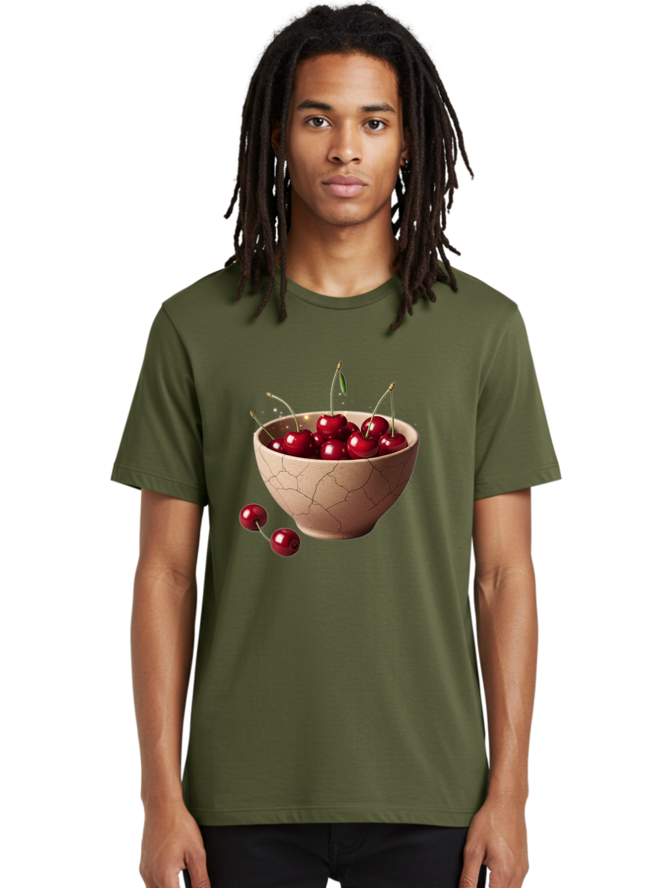 Cherries-5 Men'S Graphic Tee, 100% Cotton, Comfortable Casual Summer Wear, Machine Washable, Vintage Camera, Old Camera, Antique Camera, Black Camera, Classic Photography, Photography Equipment, Nostalgic Device, Film Camera, Camera Art Bai658