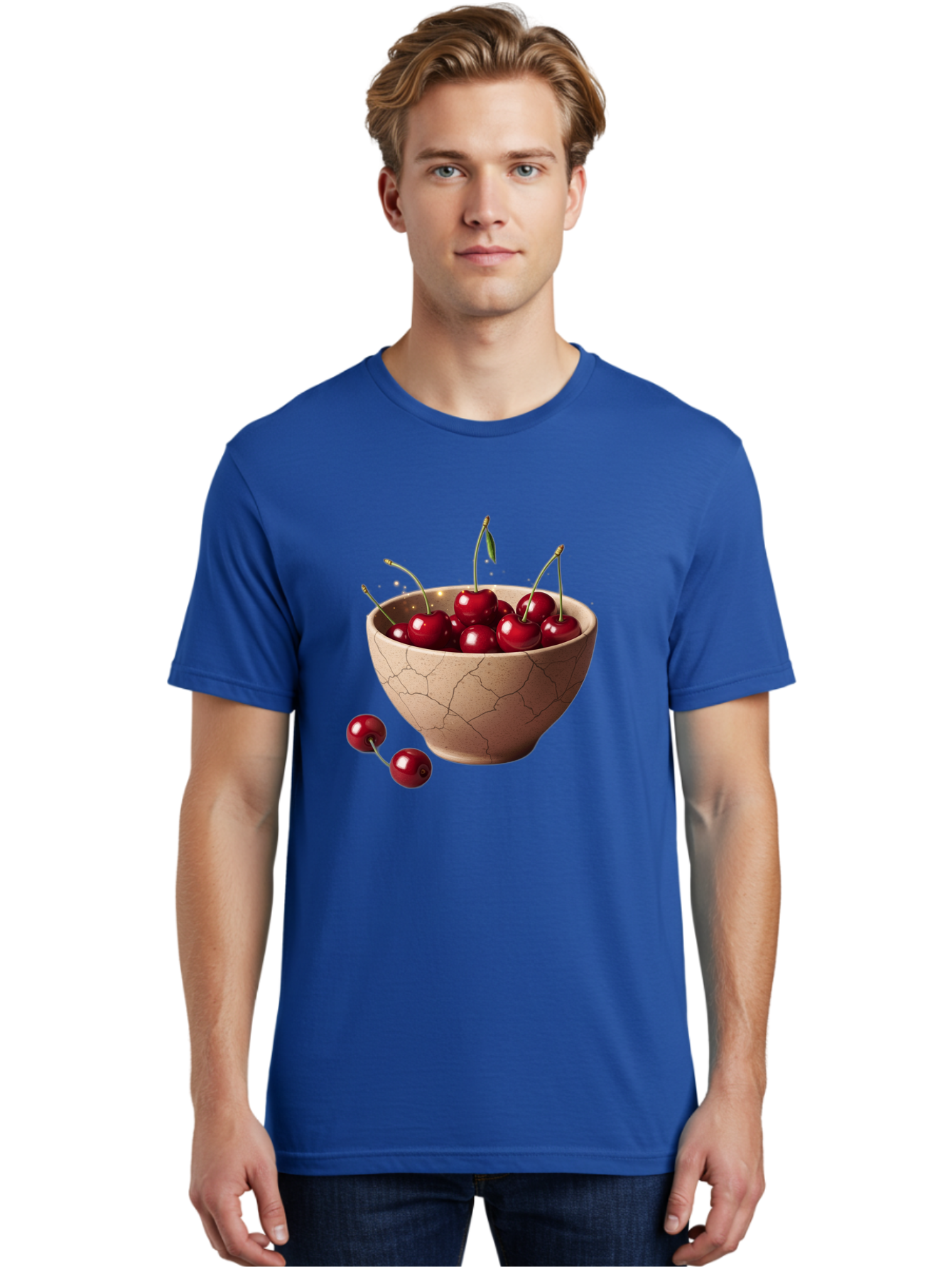 Cherries-5 Men'S Graphic Tee, 100% Cotton, Comfortable Casual Summer Wear, Machine Washable, Vintage Camera, Old Camera, Antique Camera, Black Camera, Classic Photography, Photography Equipment, Nostalgic Device, Film Camera, Camera Art Bai658