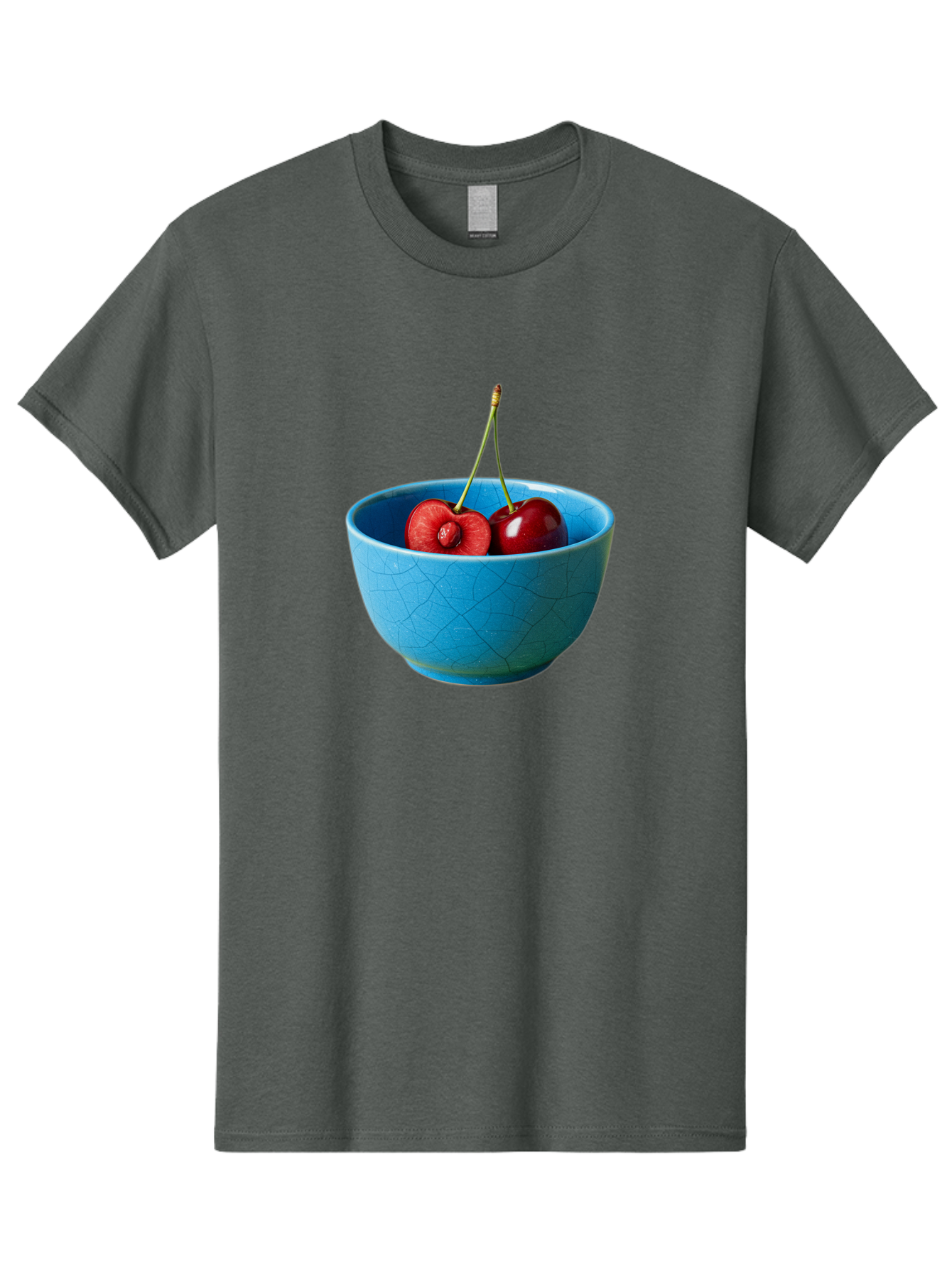 Cherries-Bowl-1 Men'S Graphic Tee, 100% Cotton, Comfortable Casual Summer Wear, Machine Washable, Vintage Camera, Old Camera, Antique Camera, Black Camera, Classic Photography, Photography Equipment, Nostalgic Device, Film Camera, Camera Art Bai659