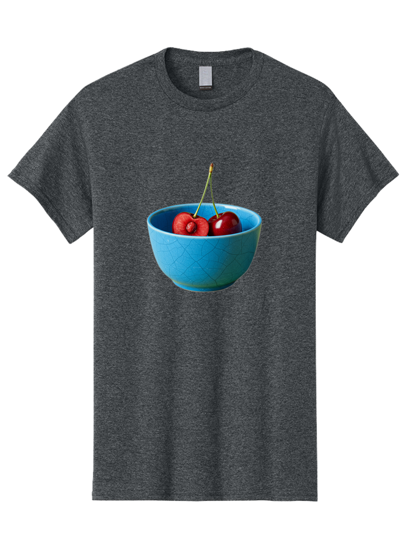 Cherries-Bowl-1 Men'S Graphic Tee, 100% Cotton, Comfortable Casual Summer Wear, Machine Washable, Vintage Camera, Old Camera, Antique Camera, Black Camera, Classic Photography, Photography Equipment, Nostalgic Device, Film Camera, Camera Art Bai659
