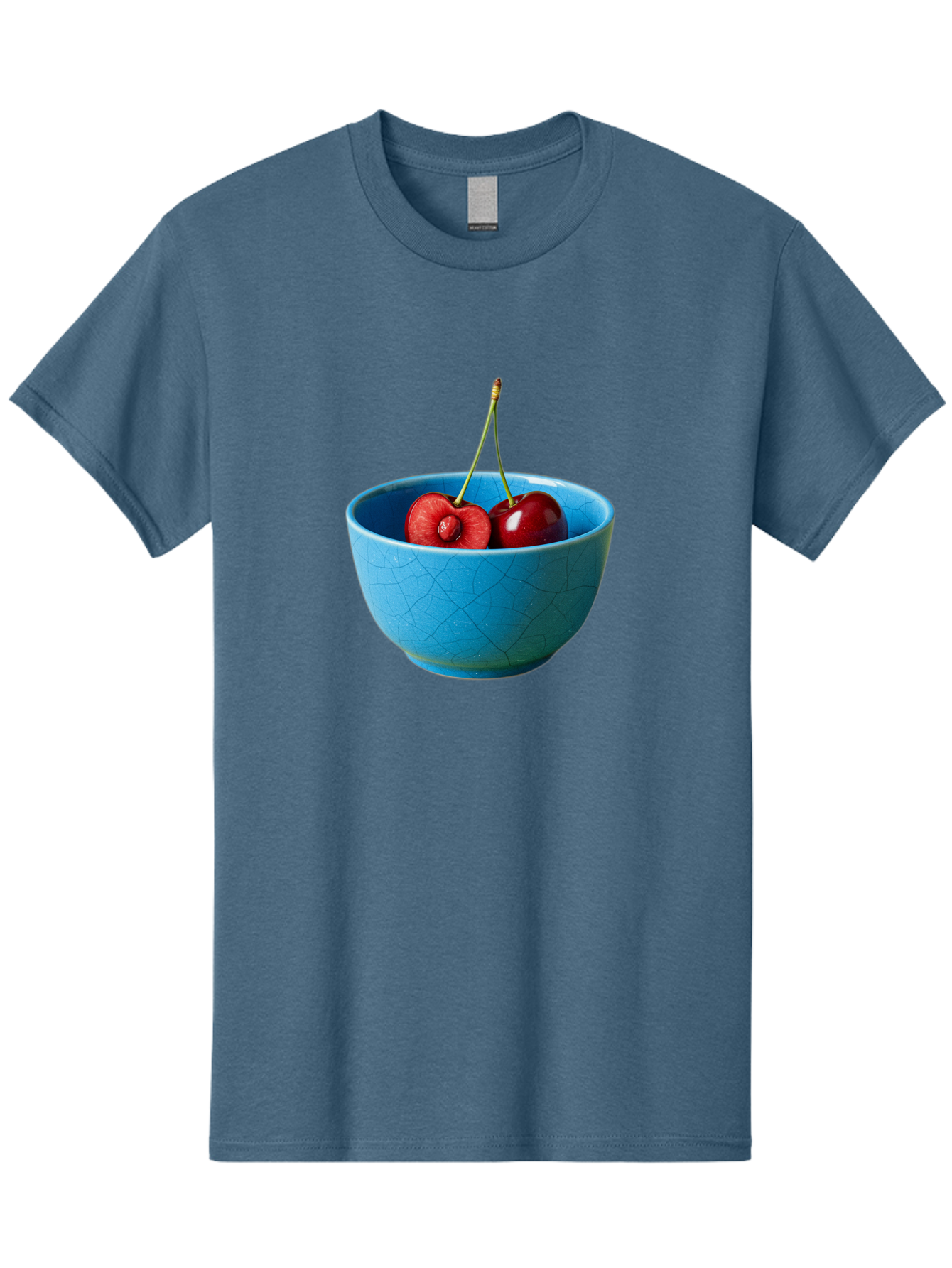Cherries-Bowl-1 Men'S Graphic Tee, 100% Cotton, Comfortable Casual Summer Wear, Machine Washable, Vintage Camera, Old Camera, Antique Camera, Black Camera, Classic Photography, Photography Equipment, Nostalgic Device, Film Camera, Camera Art Bai659
