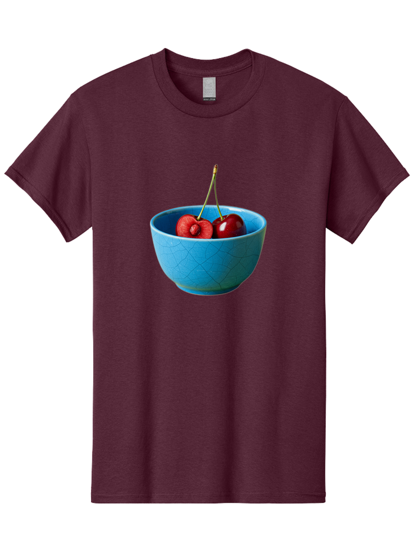 Cherries-Bowl-1 Men'S Graphic Tee, 100% Cotton, Comfortable Casual Summer Wear, Machine Washable, Vintage Camera, Old Camera, Antique Camera, Black Camera, Classic Photography, Photography Equipment, Nostalgic Device, Film Camera, Camera Art Bai659