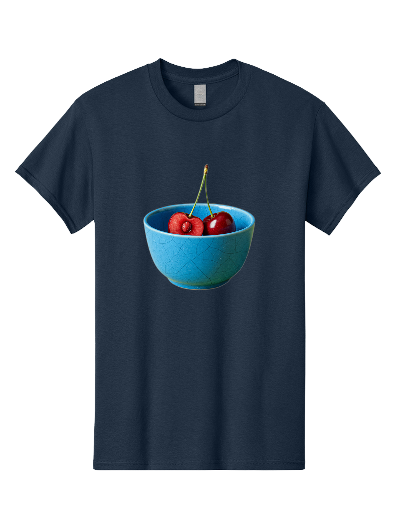 Cherries-Bowl-1 Men'S Graphic Tee, 100% Cotton, Comfortable Casual Summer Wear, Machine Washable, Vintage Camera, Old Camera, Antique Camera, Black Camera, Classic Photography, Photography Equipment, Nostalgic Device, Film Camera, Camera Art Bai659