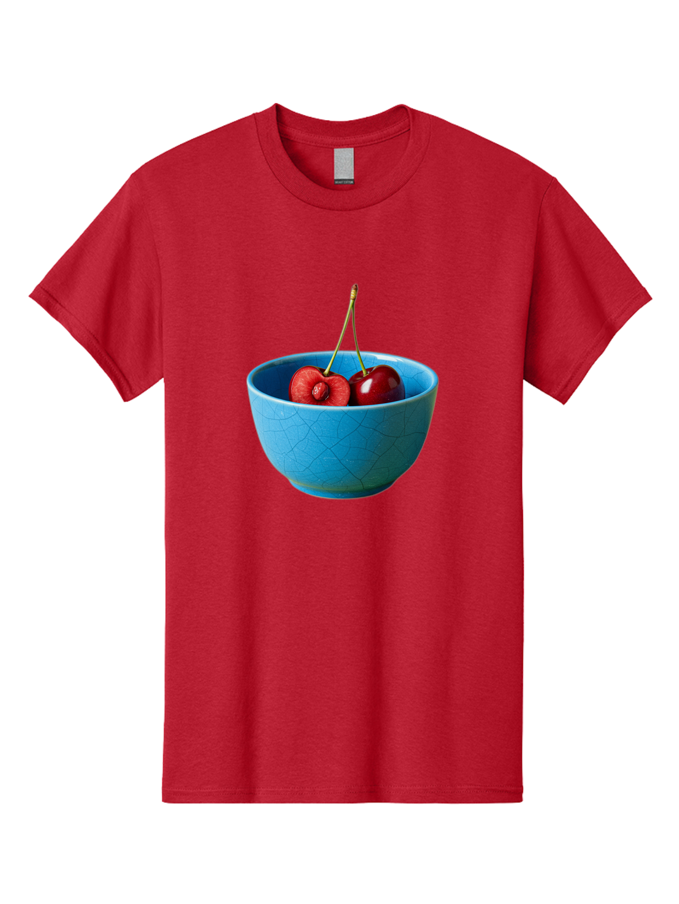 Cherries-Bowl-1 Men'S Graphic Tee, 100% Cotton, Comfortable Casual Summer Wear, Machine Washable, Vintage Camera, Old Camera, Antique Camera, Black Camera, Classic Photography, Photography Equipment, Nostalgic Device, Film Camera, Camera Art Bai659