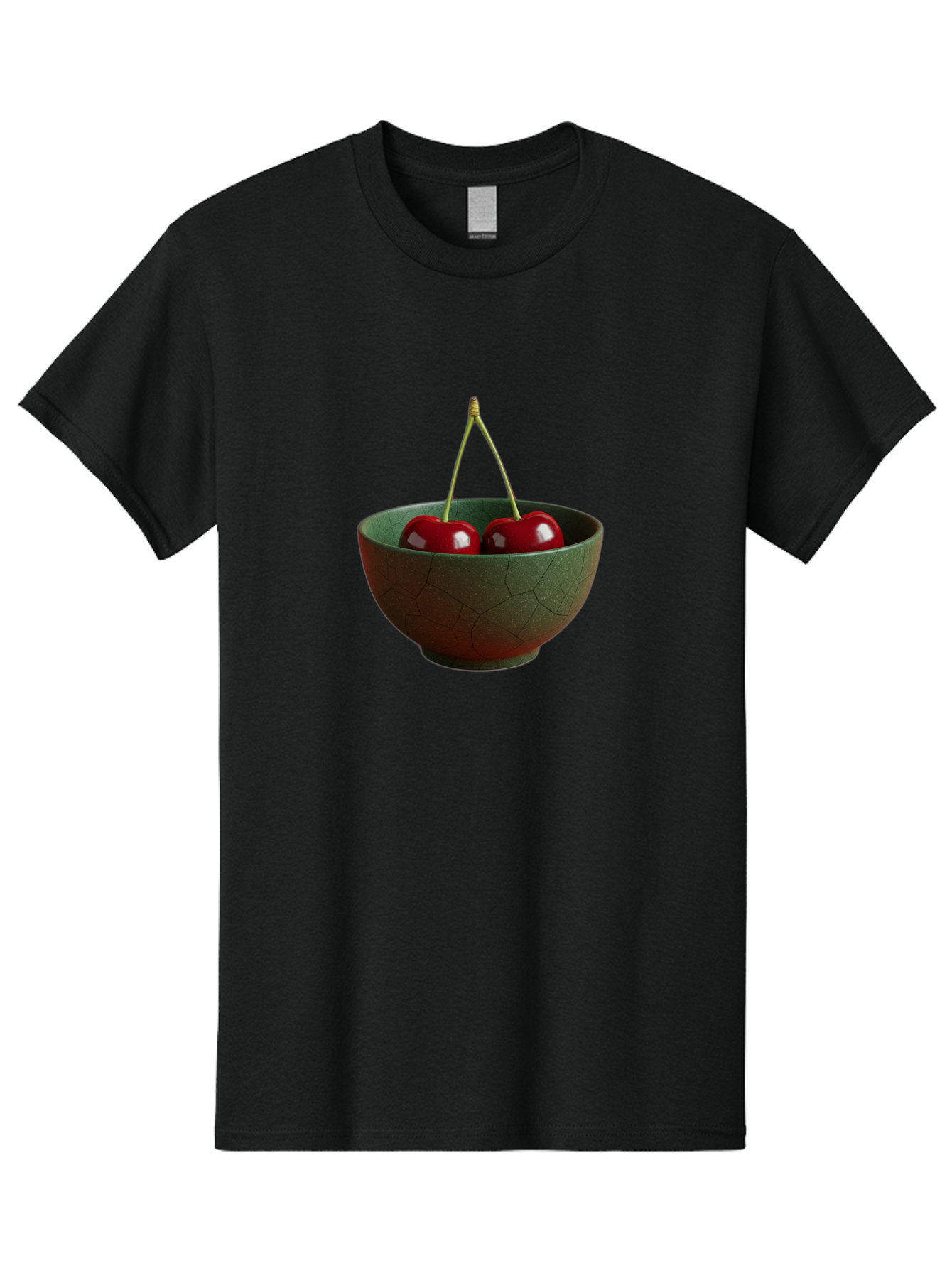 Cherries-Bowl Men'S Graphic Tee, 100% Cotton, Comfortable Casual Summer Wear, Machine Washable, Vintage Camera, Old Camera, Antique Camera, Black Camera, Classic Photography, Photography Equipment, Nostalgic Device, Film Camera, Camera Art Bai661