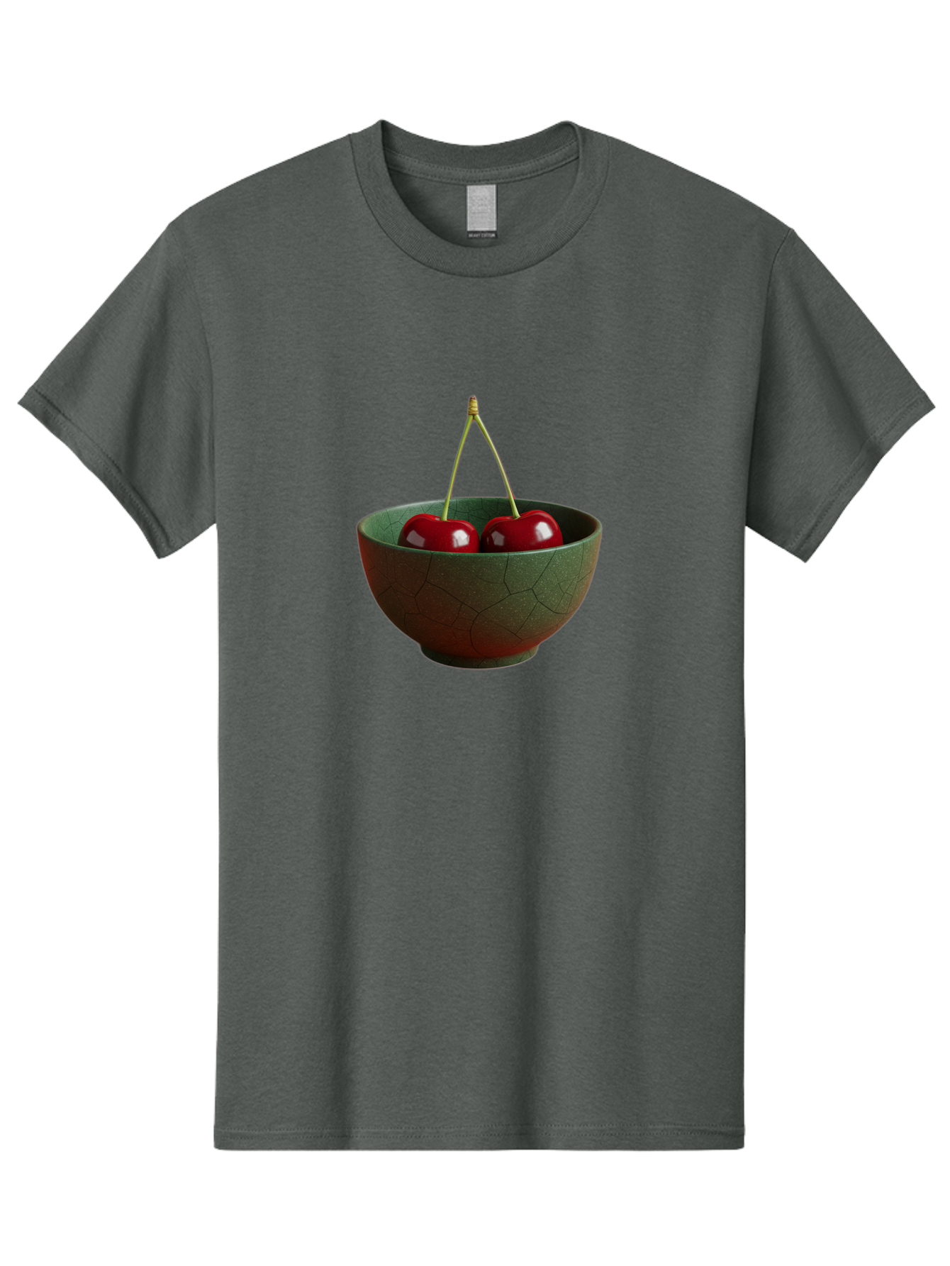 Cherries-Bowl Men'S Graphic Tee, 100% Cotton, Comfortable Casual Summer Wear, Machine Washable, Vintage Camera, Old Camera, Antique Camera, Black Camera, Classic Photography, Photography Equipment, Nostalgic Device, Film Camera, Camera Art Bai661