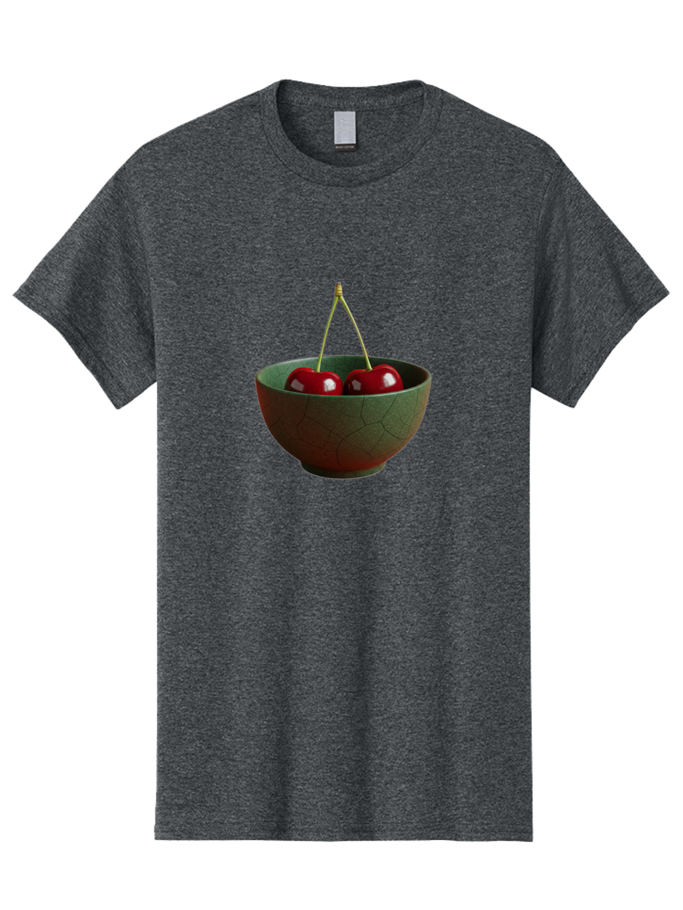 Cherries-Bowl Men'S Graphic Tee, 100% Cotton, Comfortable Casual Summer Wear, Machine Washable, Vintage Camera, Old Camera, Antique Camera, Black Camera, Classic Photography, Photography Equipment, Nostalgic Device, Film Camera, Camera Art Bai661