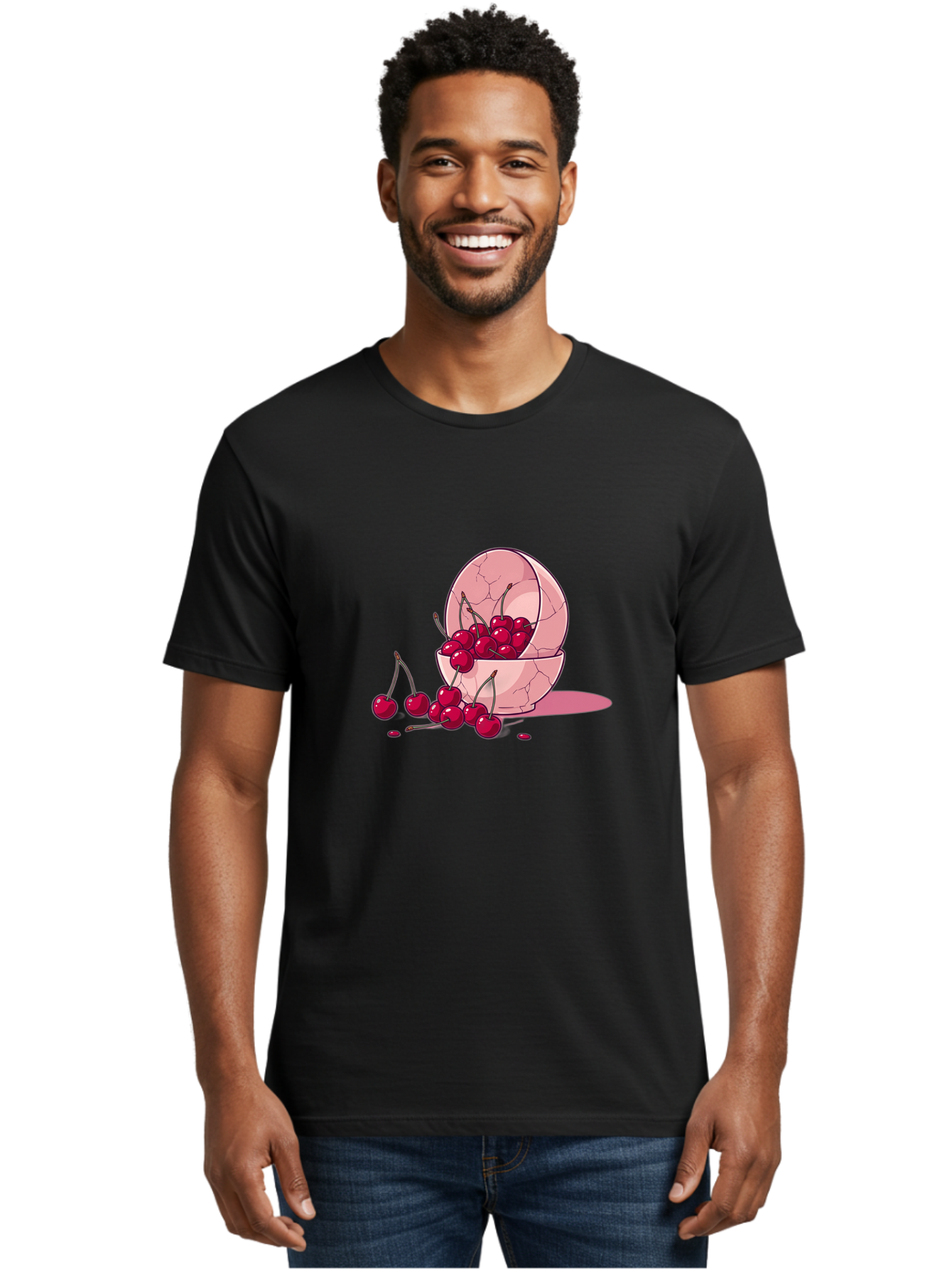 Cherries-Filling-Egg-Shell Men'S Graphic Tee, 100% Cotton, Comfortable Casual Summer Wear, Machine Washable, Vintage Camera, Old Camera, Antique Camera, Black Camera, Classic Photography, Photography Equipment, Nostalgic Device, Film Camera, Bai662