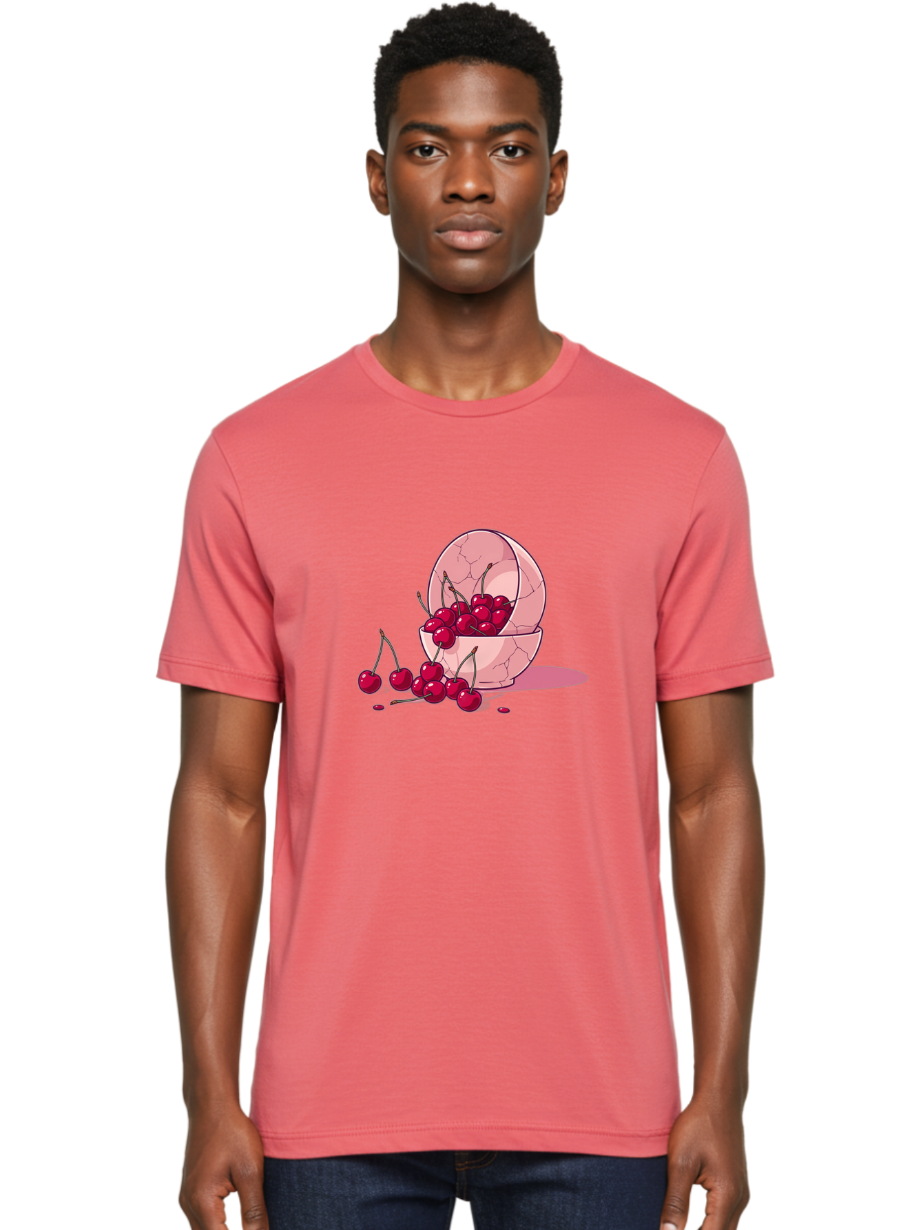 Cherries-Filling-Egg-Shell Men'S Graphic Tee, 100% Cotton, Comfortable Casual Summer Wear, Machine Washable, Vintage Camera, Old Camera, Antique Camera, Black Camera, Classic Photography, Photography Equipment, Nostalgic Device, Film Camera, Bai662