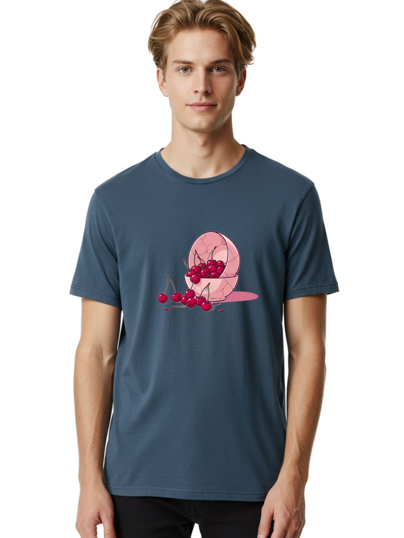 Cherries-Filling-Egg-Shell Men'S Graphic Tee, 100% Cotton, Comfortable Casual Summer Wear, Machine Washable, Vintage Camera, Old Camera, Antique Camera, Black Camera, Classic Photography, Photography Equipment, Nostalgic Device, Film Camera, Bai662