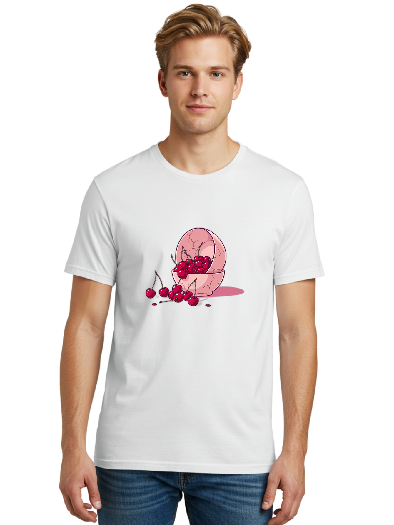 Cherries-Filling-Egg-Shell Men'S Graphic Tee, 100% Cotton, Comfortable Casual Summer Wear, Machine Washable, Vintage Camera, Old Camera, Antique Camera, Black Camera, Classic Photography, Photography Equipment, Nostalgic Device, Film Camera, Bai662
