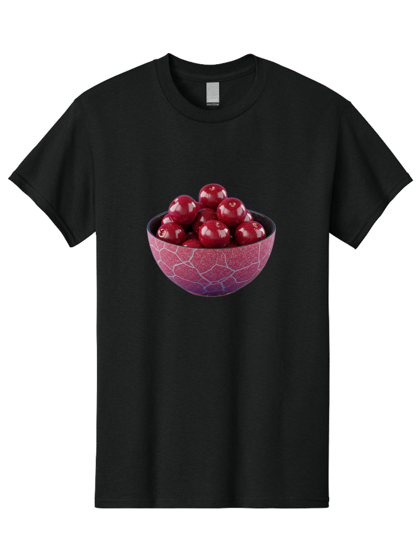 Cherries-In-A-Bowl-1 Men'S Graphic Tee, 100% Cotton, Comfortable Casual Summer Wear, Machine Washable, Vintage Camera, Old Camera, Antique Camera, Black Camera, Classic Photography, Photography Equipment, Nostalgic Device, Film Camera, Bai663