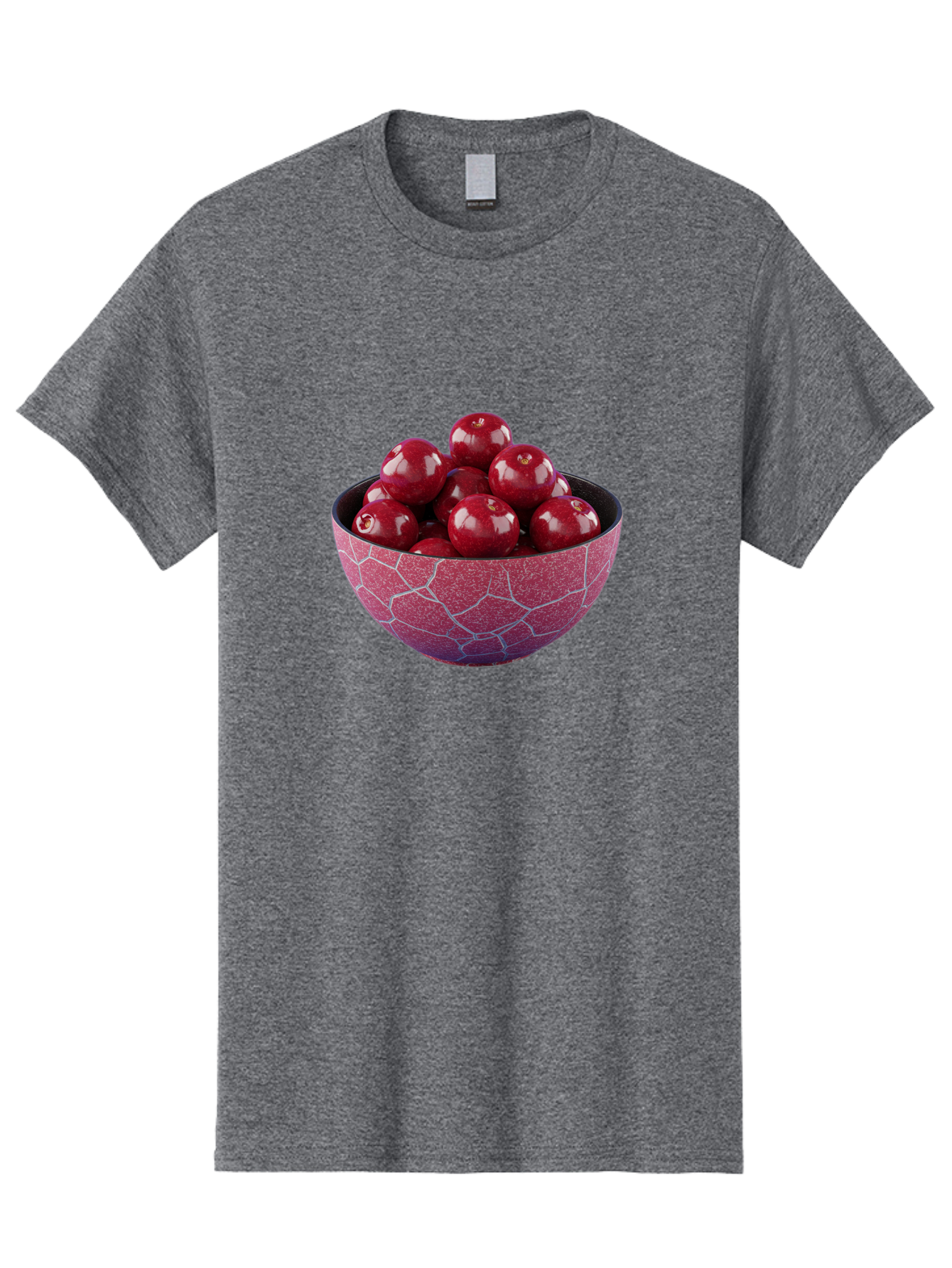 Cherries-In-A-Bowl-1 Men'S Graphic Tee, 100% Cotton, Comfortable Casual Summer Wear, Machine Washable, Vintage Camera, Old Camera, Antique Camera, Black Camera, Classic Photography, Photography Equipment, Nostalgic Device, Film Camera, Bai663