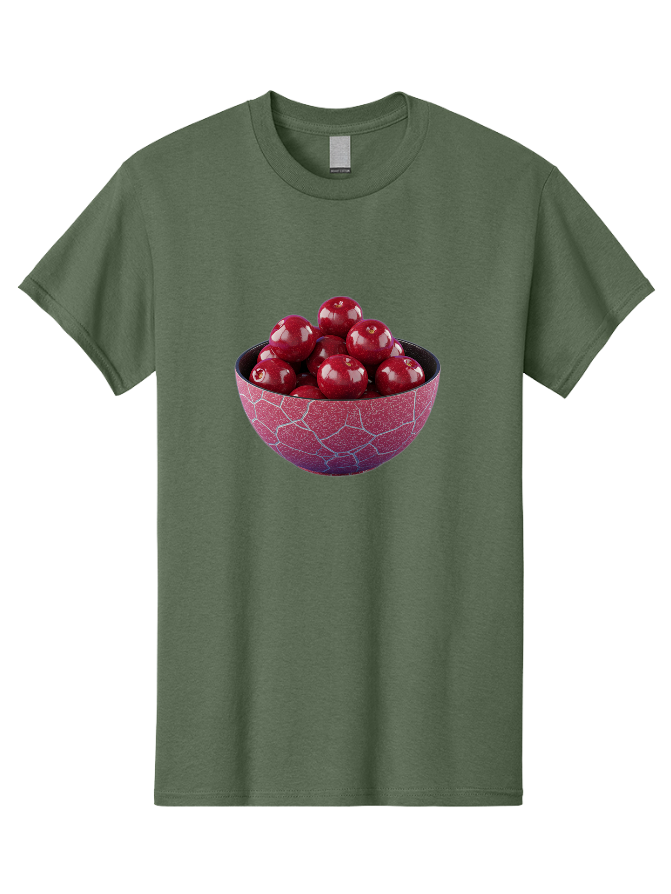 Cherries-In-A-Bowl-1 Men'S Graphic Tee, 100% Cotton, Comfortable Casual Summer Wear, Machine Washable, Vintage Camera, Old Camera, Antique Camera, Black Camera, Classic Photography, Photography Equipment, Nostalgic Device, Film Camera, Bai663