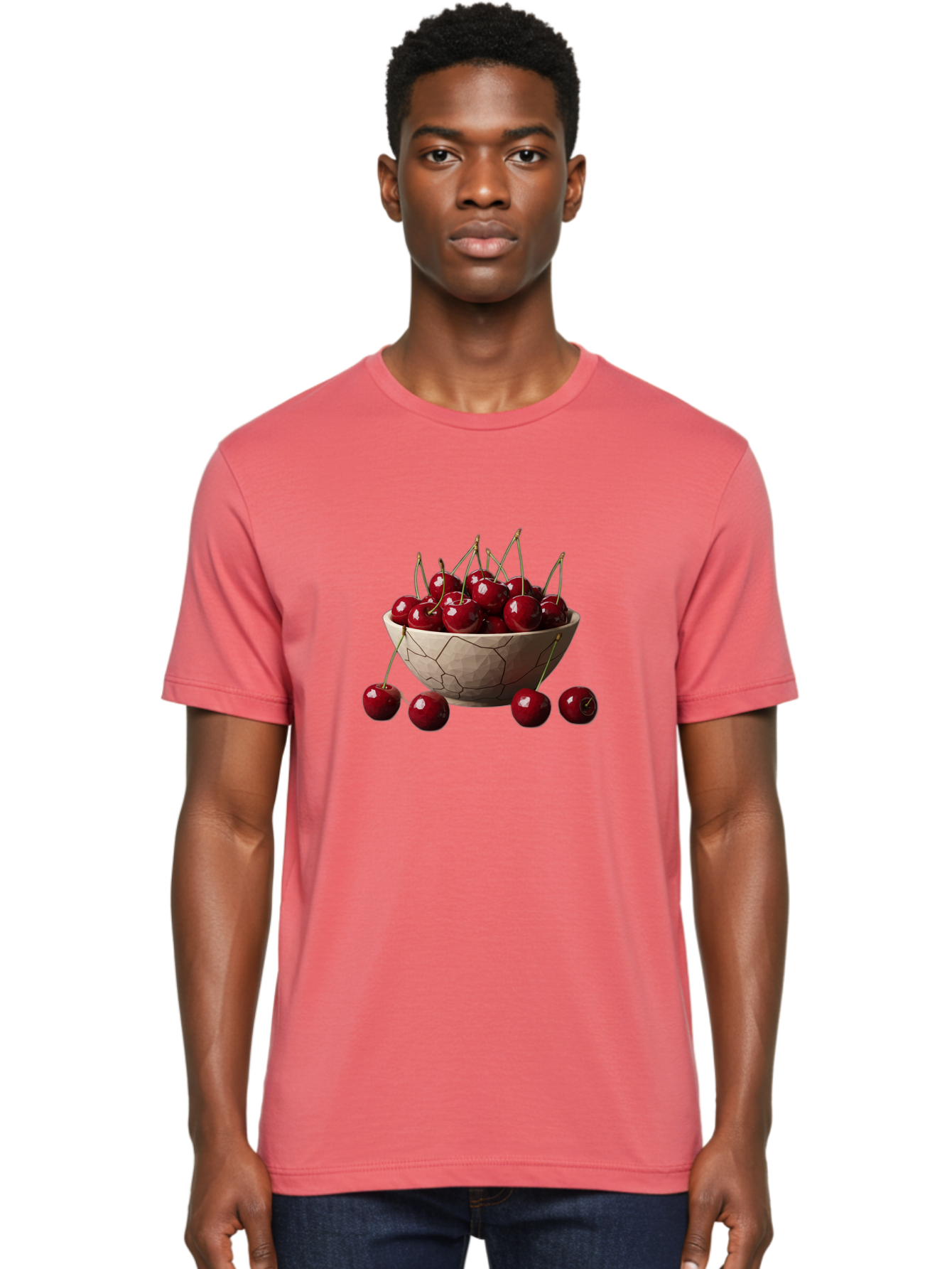 Cherries-In-A-Bowl-2 Men'S Graphic Tee, 100% Cotton, Comfortable Casual Summer Wear, Machine Washable, Vintage Camera, Old Camera, Antique Camera, Black Camera, Classic Photography, Photography Equipment, Nostalgic Device, Film Camera, Bai664