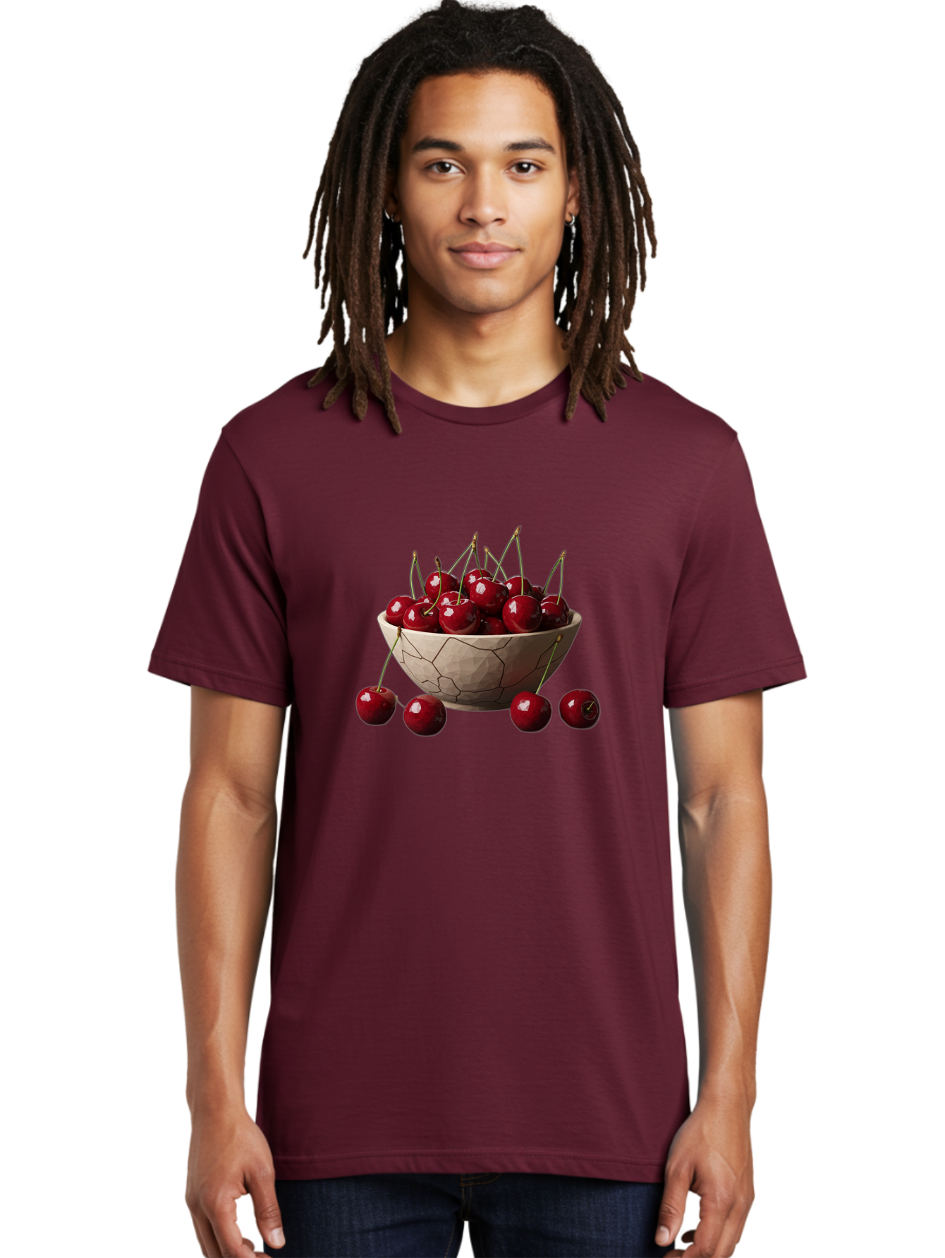 Cherries-In-A-Bowl-2 Men'S Graphic Tee, 100% Cotton, Comfortable Casual Summer Wear, Machine Washable, Vintage Camera, Old Camera, Antique Camera, Black Camera, Classic Photography, Photography Equipment, Nostalgic Device, Film Camera, Bai664