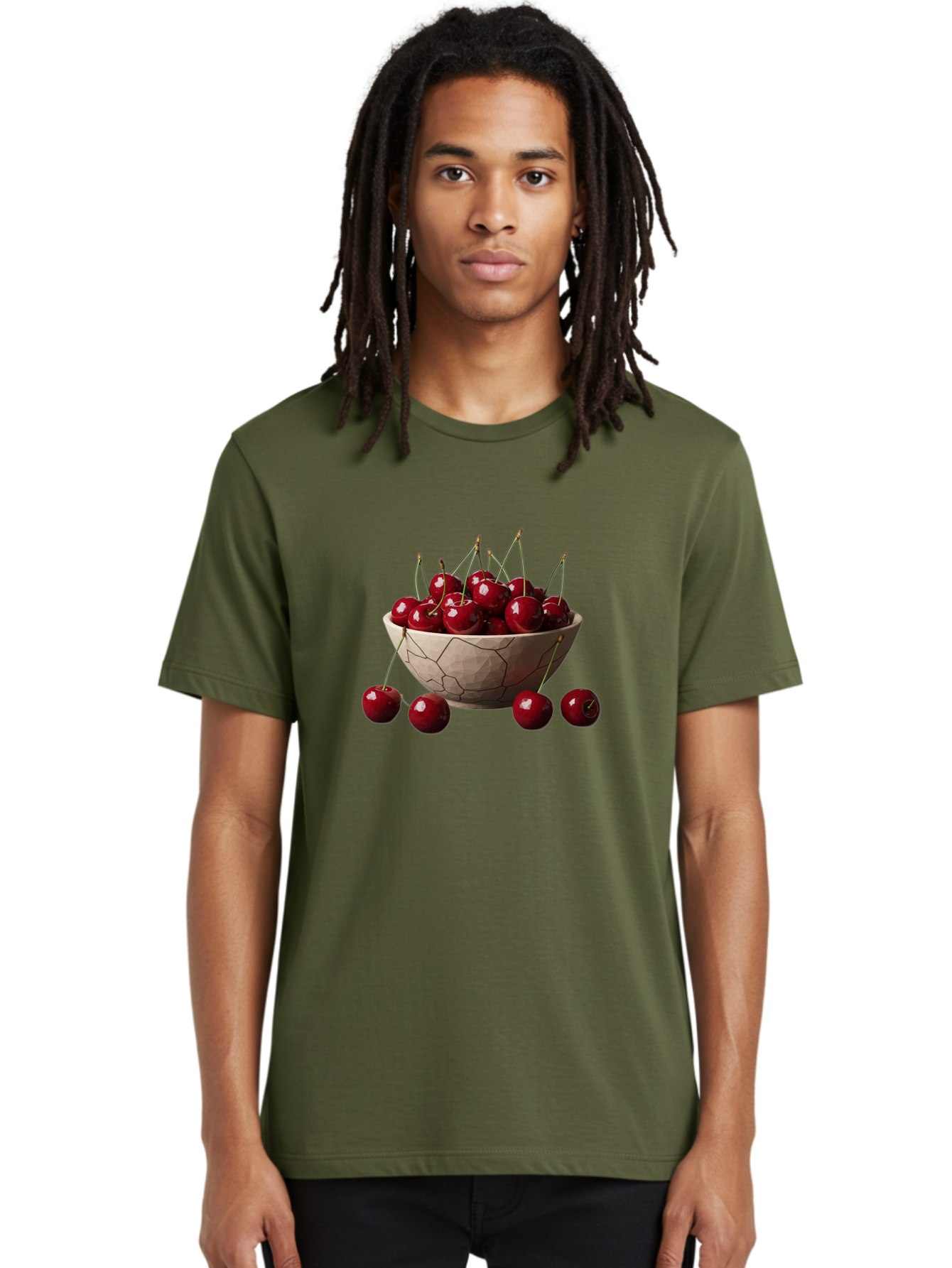 Cherries-In-A-Bowl-2 Men'S Graphic Tee, 100% Cotton, Comfortable Casual Summer Wear, Machine Washable, Vintage Camera, Old Camera, Antique Camera, Black Camera, Classic Photography, Photography Equipment, Nostalgic Device, Film Camera, Bai664