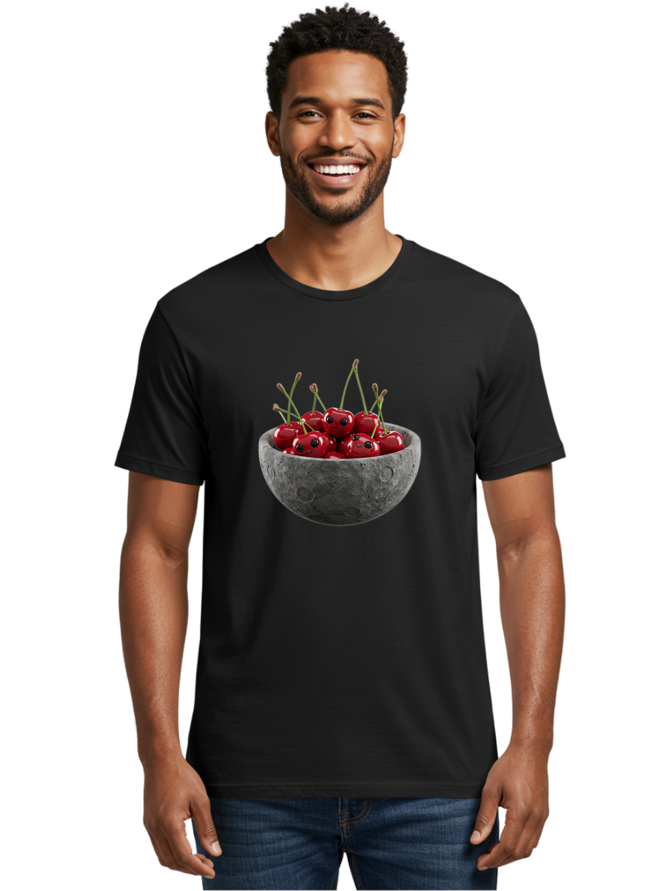 Cherries-In-A-Bowl-3 Men'S Graphic Tee, 100% Cotton, Comfortable Casual Summer Wear, Machine Washable, Vintage Camera, Old Camera, Antique Camera, Black Camera, Classic Photography, Photography Equipment, Nostalgic Device, Film Camera, Bai665