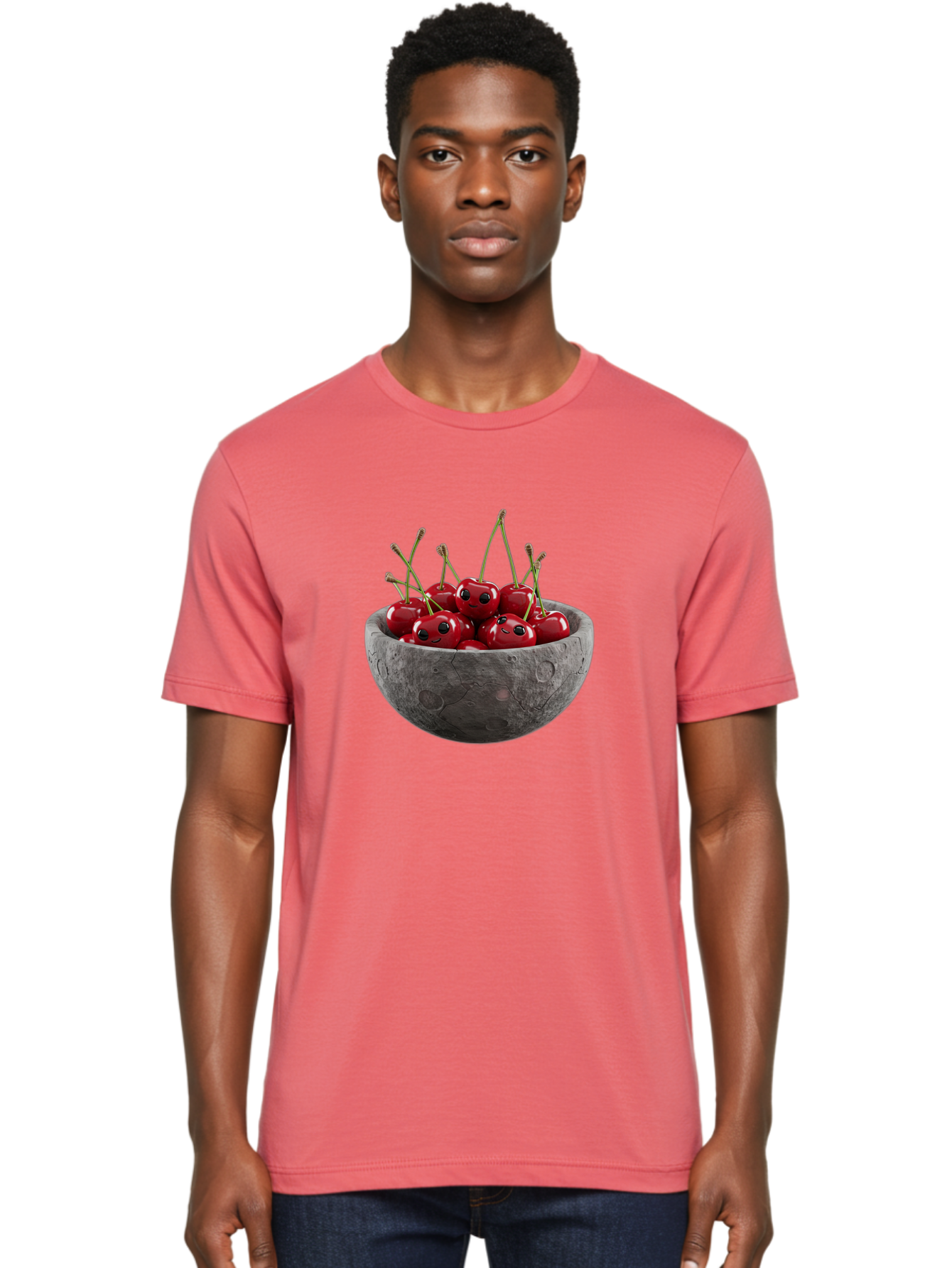 Cherries-In-A-Bowl-3 Men'S Graphic Tee, 100% Cotton, Comfortable Casual Summer Wear, Machine Washable, Vintage Camera, Old Camera, Antique Camera, Black Camera, Classic Photography, Photography Equipment, Nostalgic Device, Film Camera, Bai665