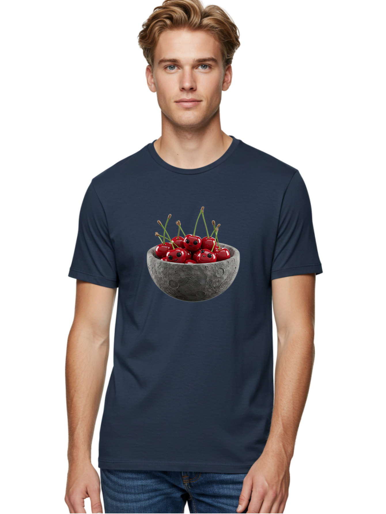Cherries-In-A-Bowl-3 Men'S Graphic Tee, 100% Cotton, Comfortable Casual Summer Wear, Machine Washable, Vintage Camera, Old Camera, Antique Camera, Black Camera, Classic Photography, Photography Equipment, Nostalgic Device, Film Camera, Bai665