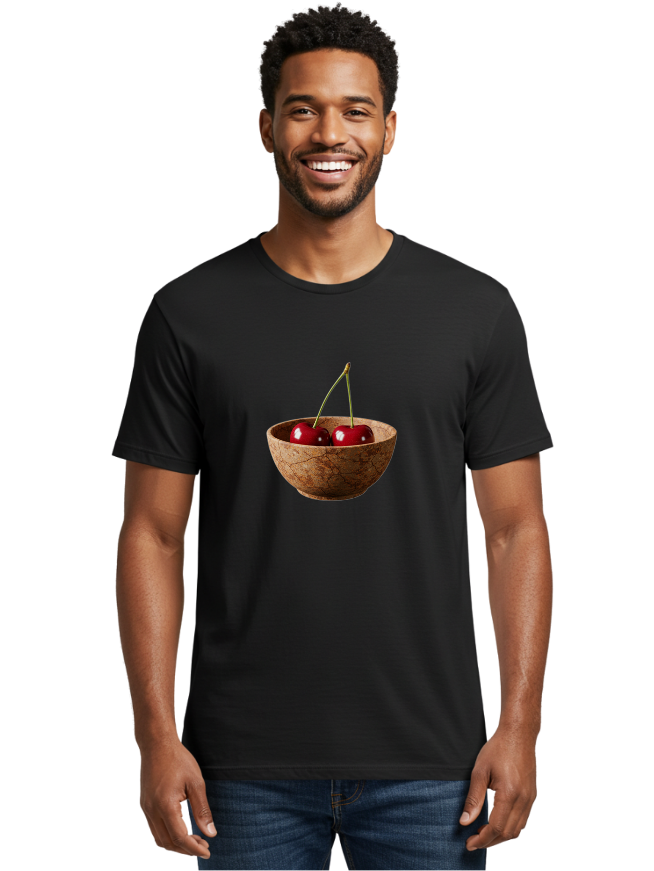 Cherries-In-A-Bowl Men'S Graphic Tee, 100% Cotton, Comfortable Casual Summer Wear, Machine Washable, Vintage Camera, Old Camera, Antique Camera, Black Camera, Classic Photography, Photography Equipment, Nostalgic Device, Film Camera, Bai666
