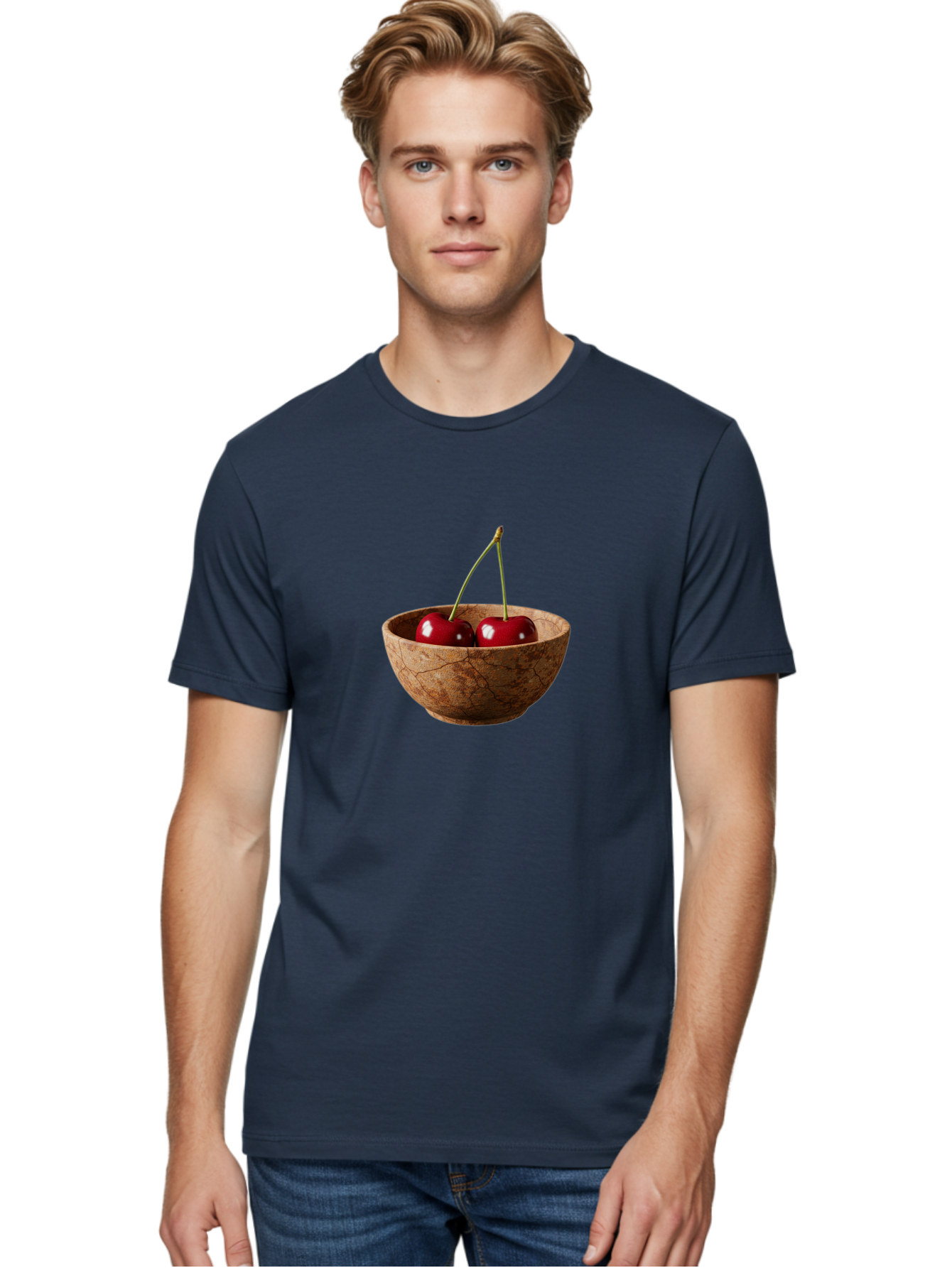 Cherries-In-A-Bowl Men'S Graphic Tee, 100% Cotton, Comfortable Casual Summer Wear, Machine Washable, Vintage Camera, Old Camera, Antique Camera, Black Camera, Classic Photography, Photography Equipment, Nostalgic Device, Film Camera, Bai666