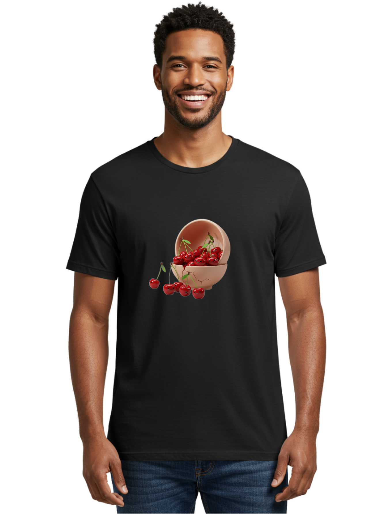 Cherries-In-A-Broken-Bowl Men'S Graphic Tee, 100% Cotton, Comfortable Casual Summer Wear, Machine Washable, Vintage Camera, Old Camera, Antique Camera, Black Camera, Classic Photography, Photography Equipment, Nostalgic Device, Film Camera, Bai667