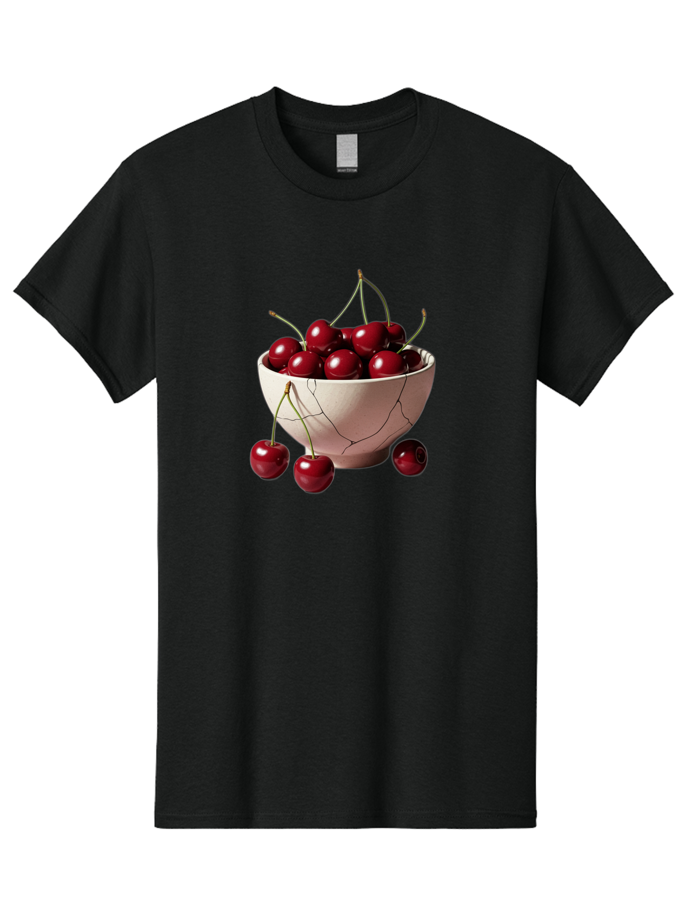 Cherries-In-A-Broken-White-Bowl Men'S Graphic Tee, 100% Cotton, Comfortable Casual Summer Wear, Machine Washable, Vintage Camera, Old Camera, Antique Camera, Black Camera, Classic Photography, Photography Equipment, Nostalgic Device, Bai668