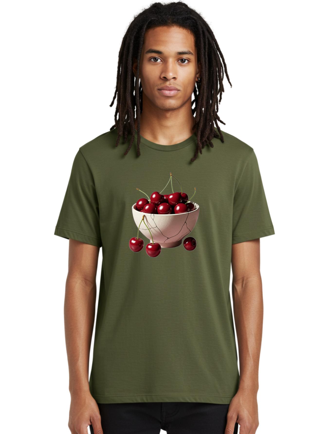Cherries-In-A-Broken-White-Bowl Men'S Graphic Tee, 100% Cotton, Comfortable Casual Summer Wear, Machine Washable, Vintage Camera, Old Camera, Antique Camera, Black Camera, Classic Photography, Photography Equipment, Nostalgic Device, Bai668