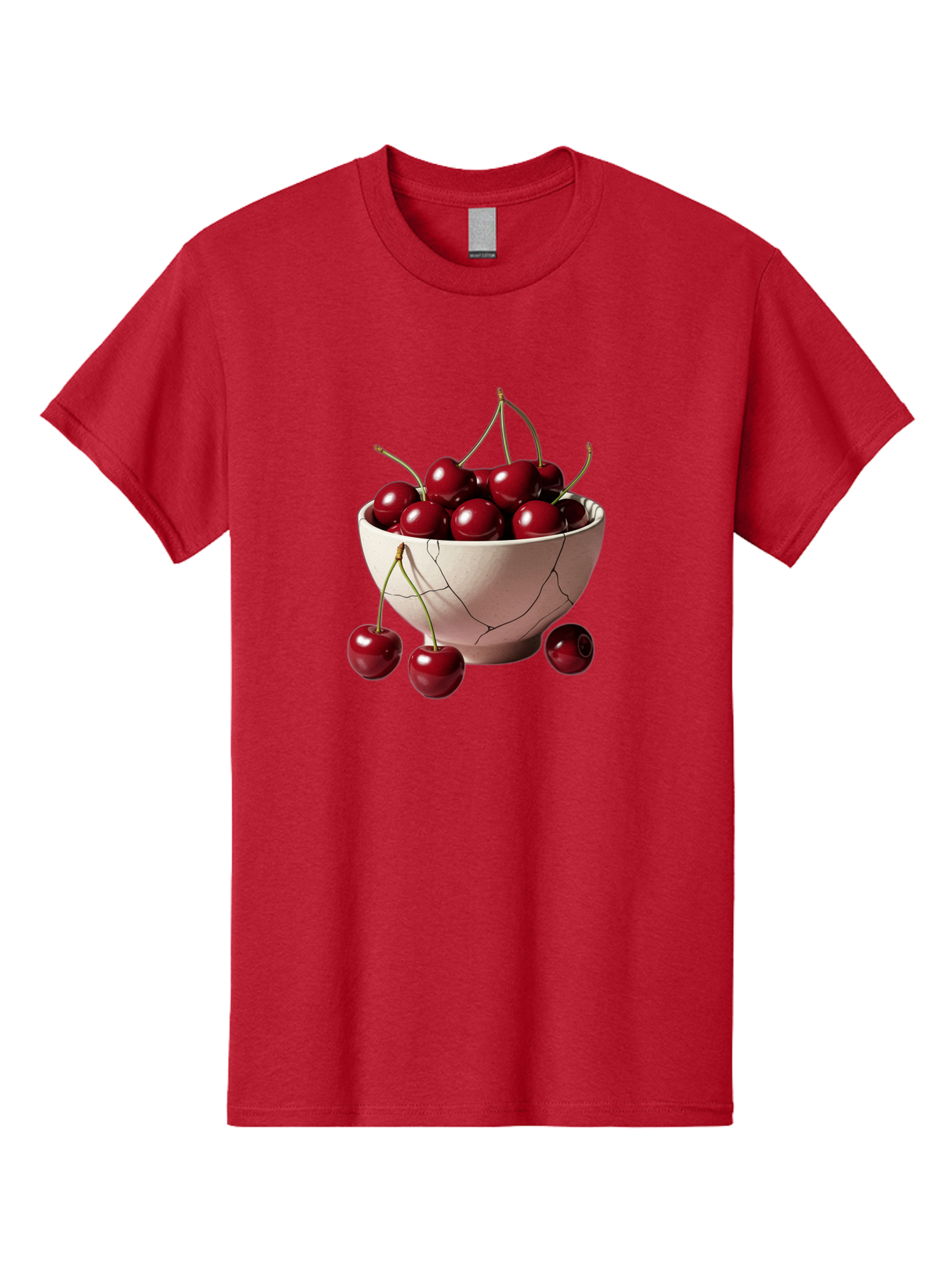 Cherries-In-A-Broken-White-Bowl Men'S Graphic Tee, 100% Cotton, Comfortable Casual Summer Wear, Machine Washable, Vintage Camera, Old Camera, Antique Camera, Black Camera, Classic Photography, Photography Equipment, Nostalgic Device, Bai668
