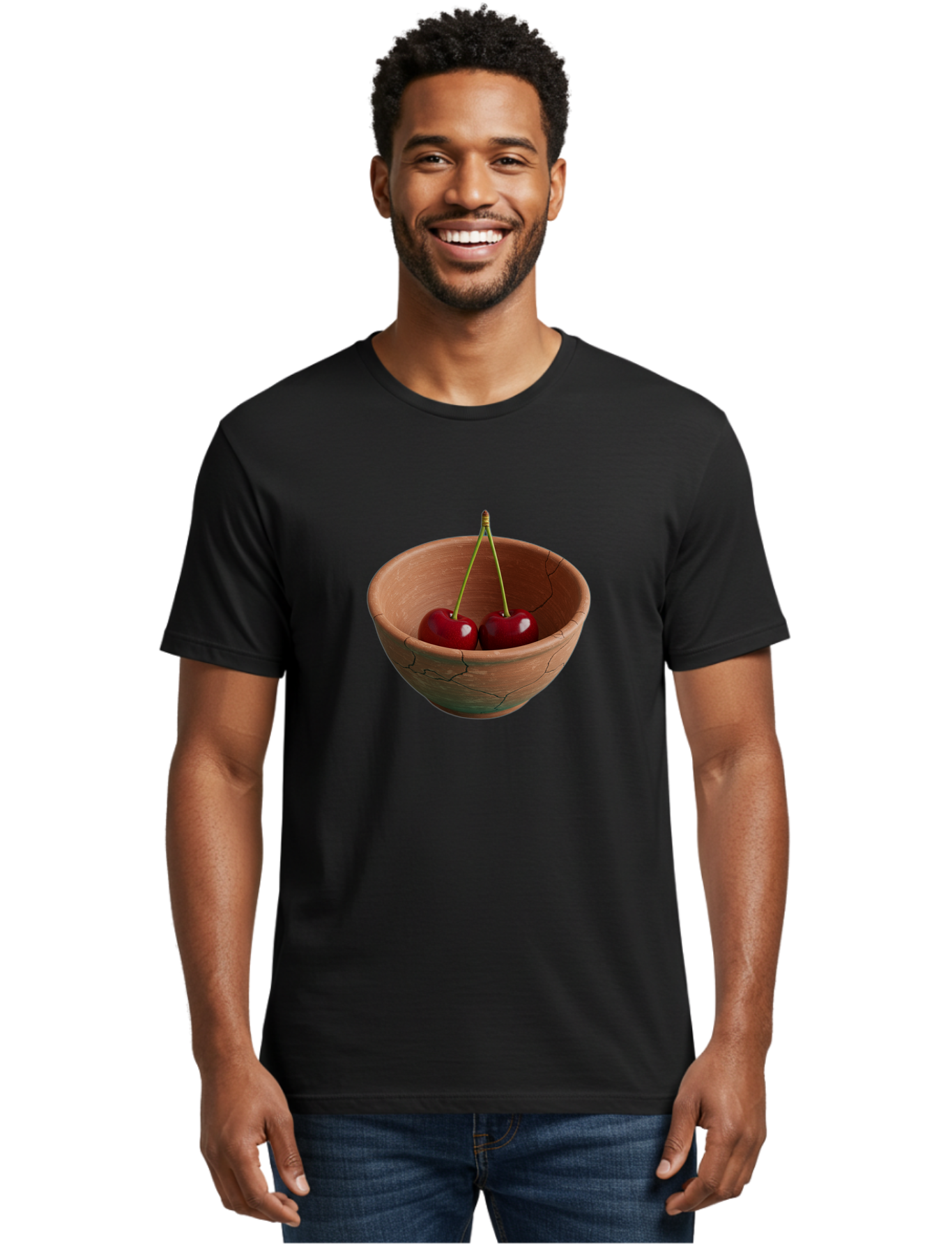 Cherries-In-A-Clay-Bowl Men'S Graphic Tee, 100% Cotton, Comfortable Casual Summer Wear, Machine Washable, Vintage Camera, Old Camera, Antique Camera, Black Camera, Classic Photography, Photography Equipment, Nostalgic Device, Film Camera, Bai669