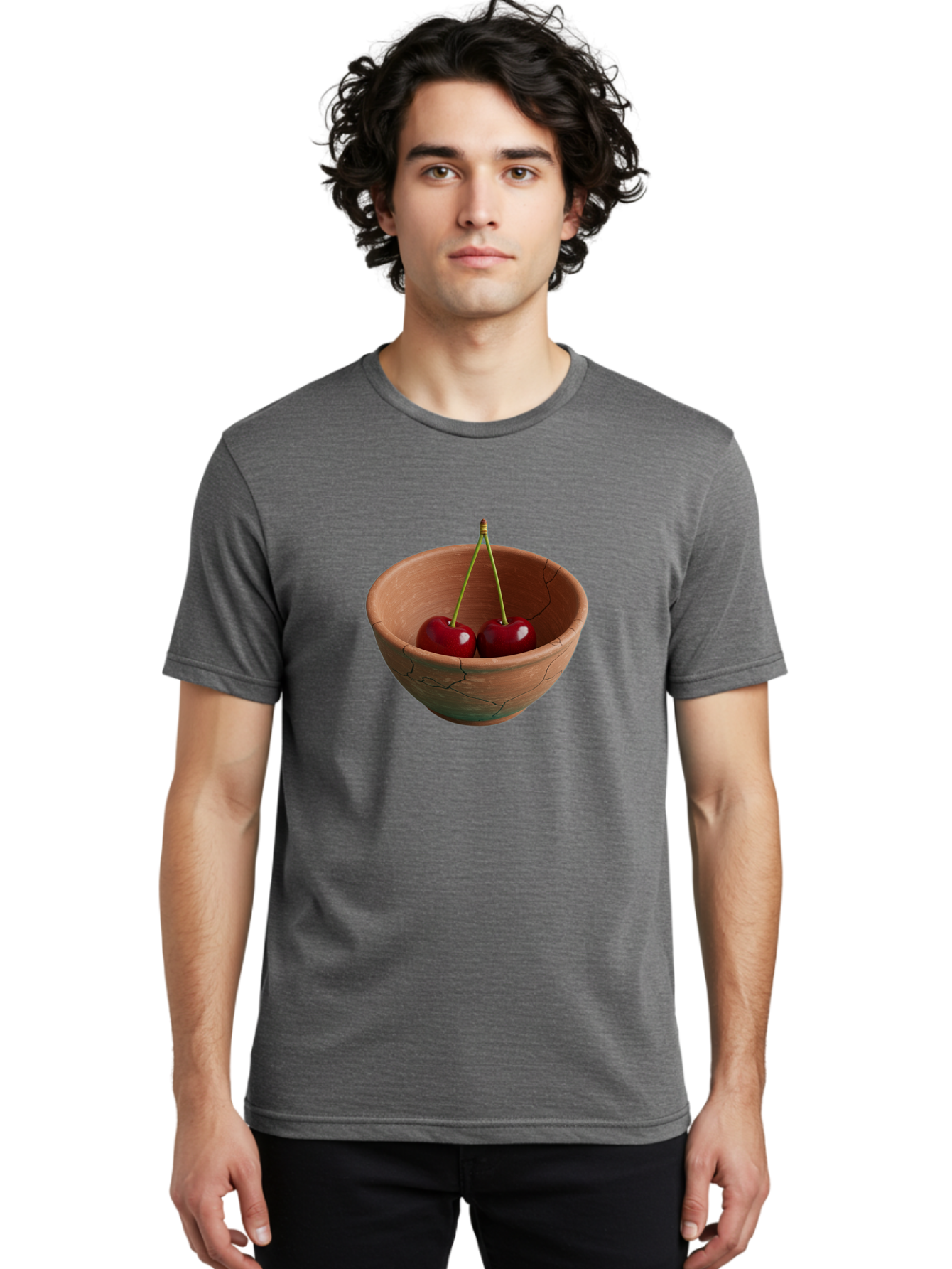 Cherries-In-A-Clay-Bowl Men'S Graphic Tee, 100% Cotton, Comfortable Casual Summer Wear, Machine Washable, Vintage Camera, Old Camera, Antique Camera, Black Camera, Classic Photography, Photography Equipment, Nostalgic Device, Film Camera, Bai669