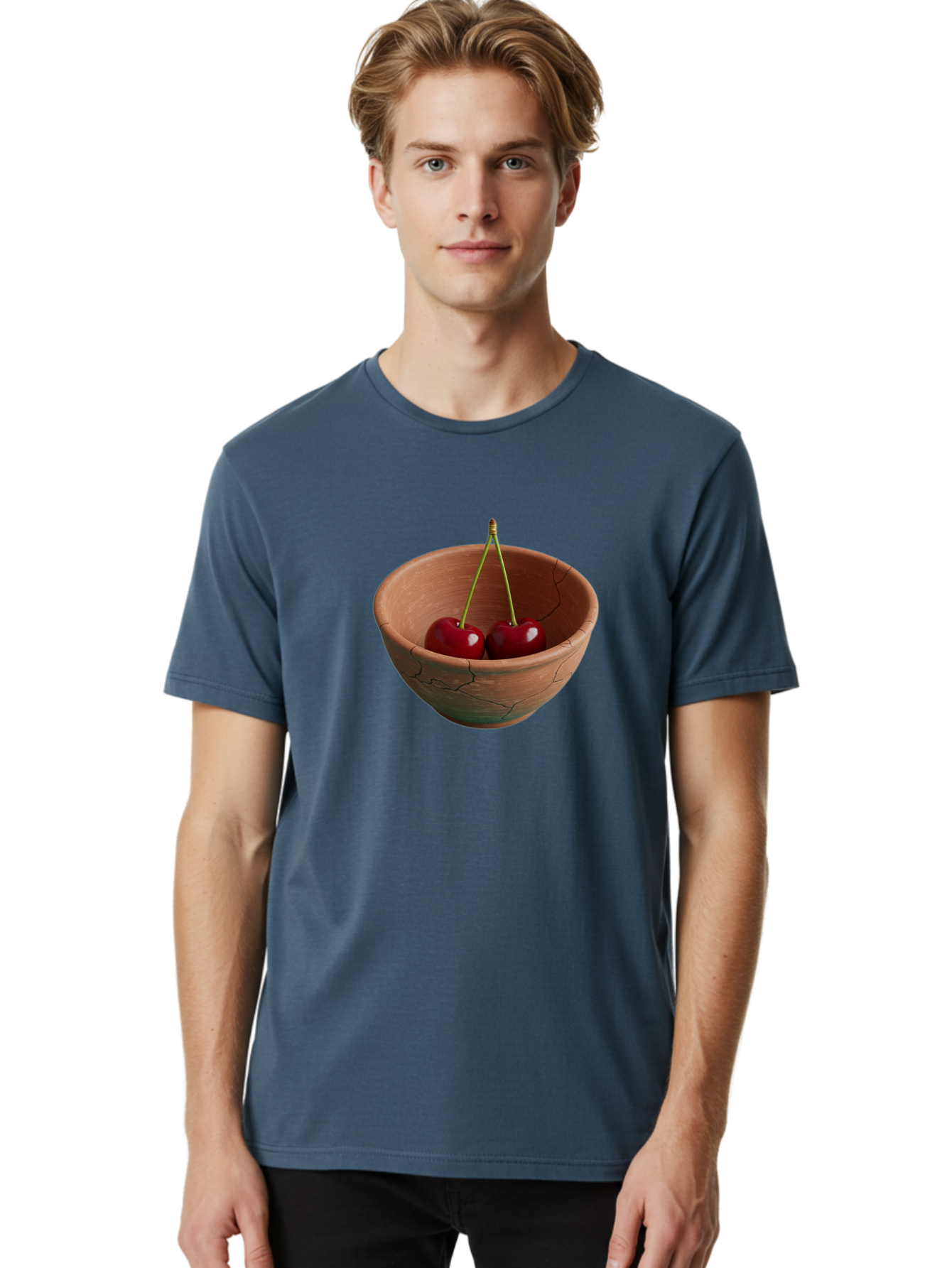 Cherries-In-A-Clay-Bowl Men'S Graphic Tee, 100% Cotton, Comfortable Casual Summer Wear, Machine Washable, Vintage Camera, Old Camera, Antique Camera, Black Camera, Classic Photography, Photography Equipment, Nostalgic Device, Film Camera, Bai669