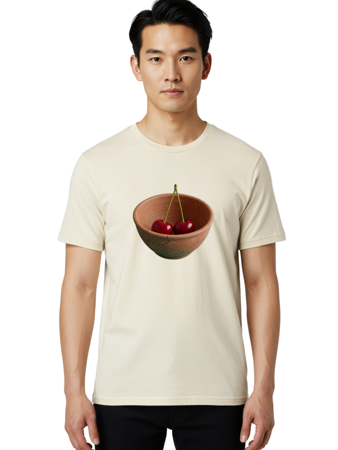Cherries-In-A-Clay-Bowl Men'S Graphic Tee, 100% Cotton, Comfortable Casual Summer Wear, Machine Washable, Vintage Camera, Old Camera, Antique Camera, Black Camera, Classic Photography, Photography Equipment, Nostalgic Device, Film Camera, Bai669
