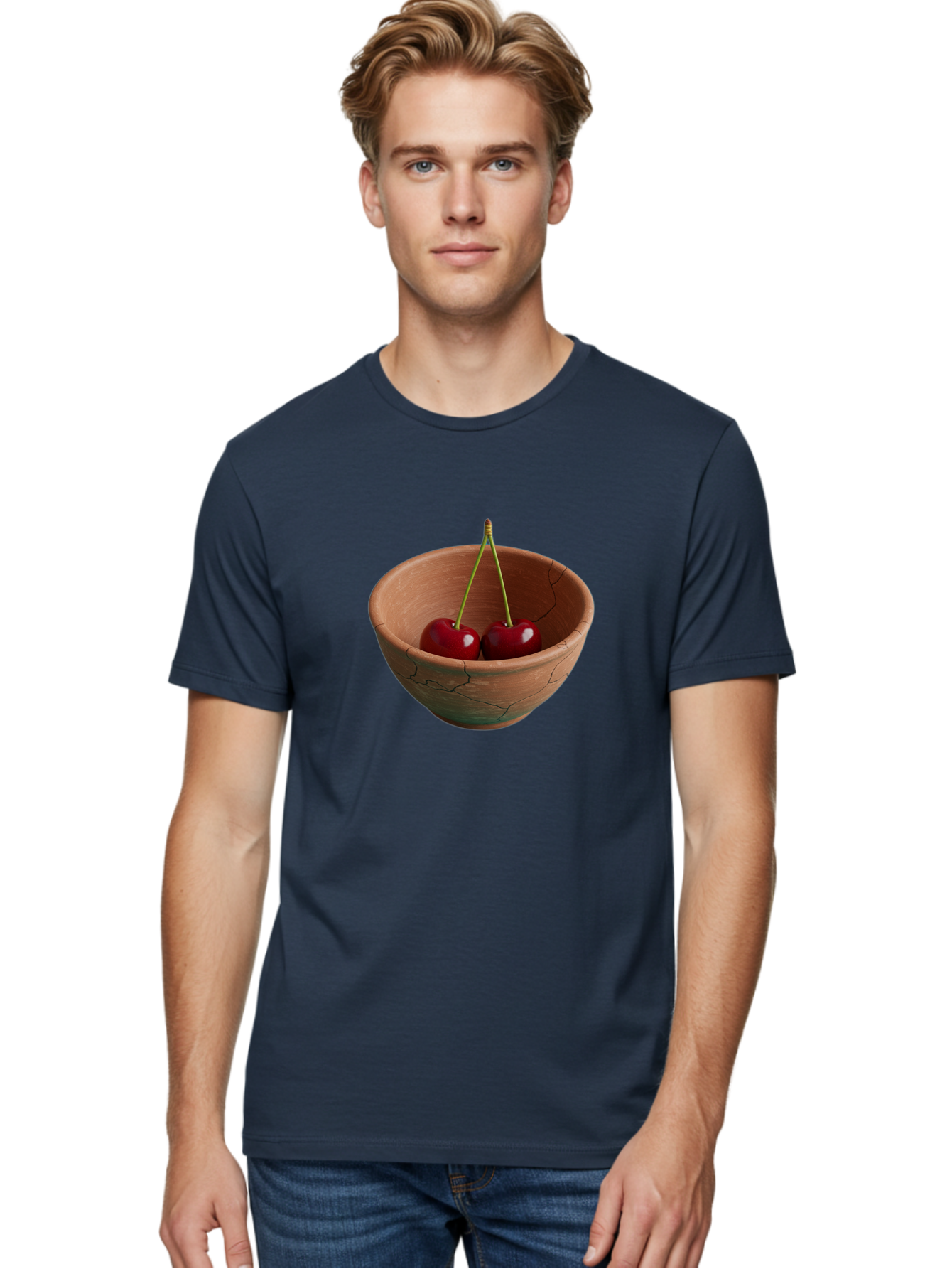 Cherries-In-A-Clay-Bowl Men'S Graphic Tee, 100% Cotton, Comfortable Casual Summer Wear, Machine Washable, Vintage Camera, Old Camera, Antique Camera, Black Camera, Classic Photography, Photography Equipment, Nostalgic Device, Film Camera, Bai669