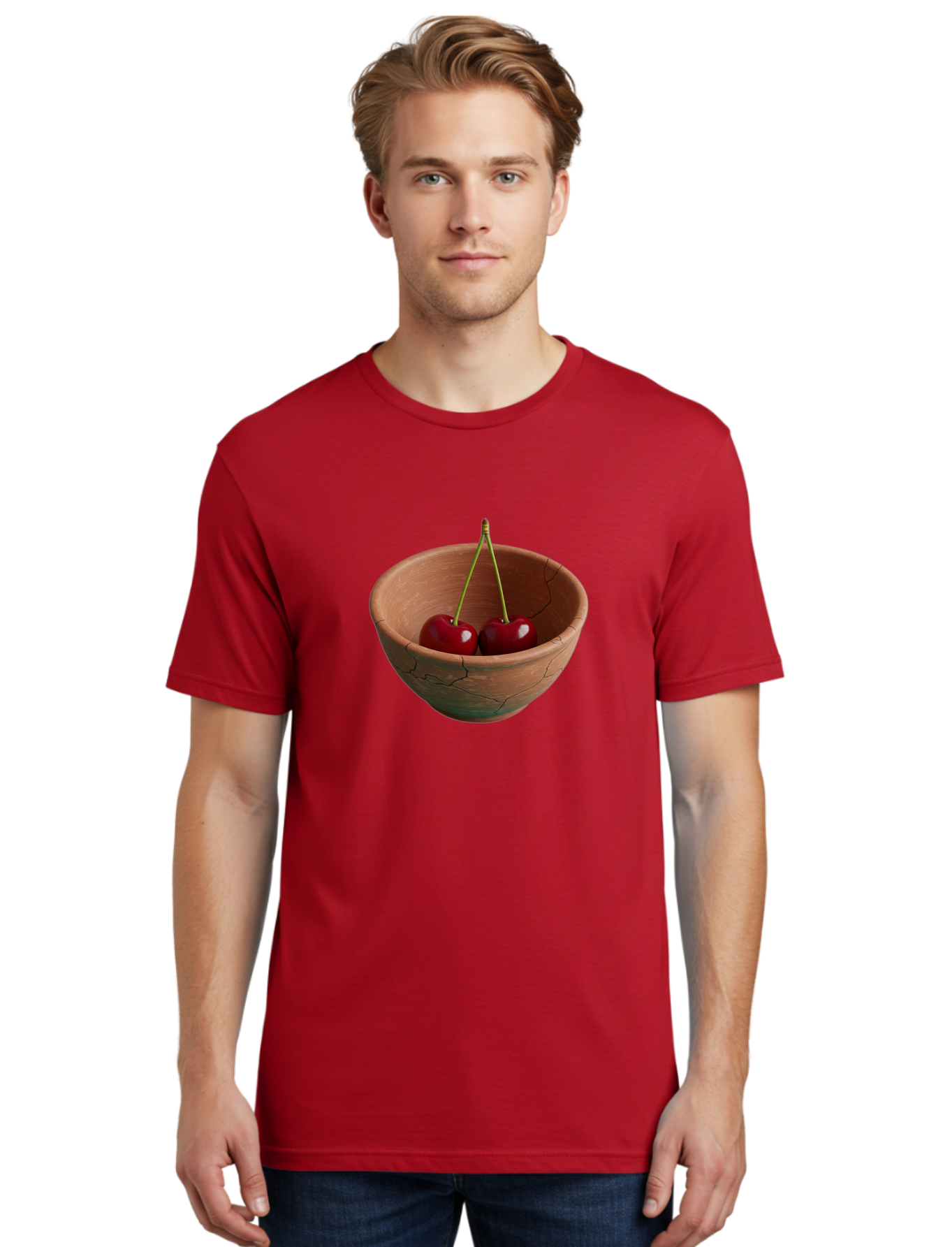 Cherries-In-A-Clay-Bowl Men'S Graphic Tee, 100% Cotton, Comfortable Casual Summer Wear, Machine Washable, Vintage Camera, Old Camera, Antique Camera, Black Camera, Classic Photography, Photography Equipment, Nostalgic Device, Film Camera, Bai669