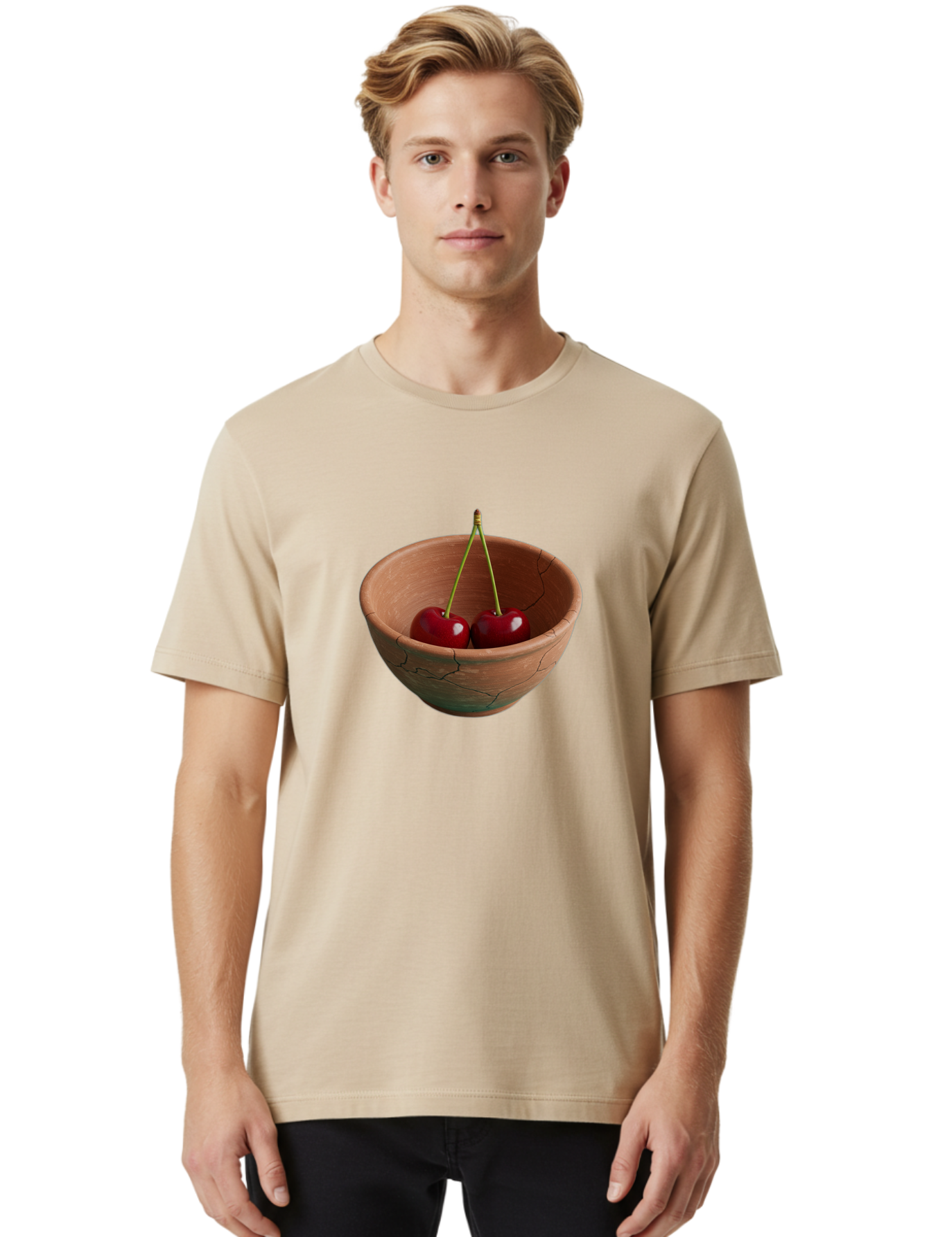 Cherries-In-A-Clay-Bowl Men'S Graphic Tee, 100% Cotton, Comfortable Casual Summer Wear, Machine Washable, Vintage Camera, Old Camera, Antique Camera, Black Camera, Classic Photography, Photography Equipment, Nostalgic Device, Film Camera, Bai669