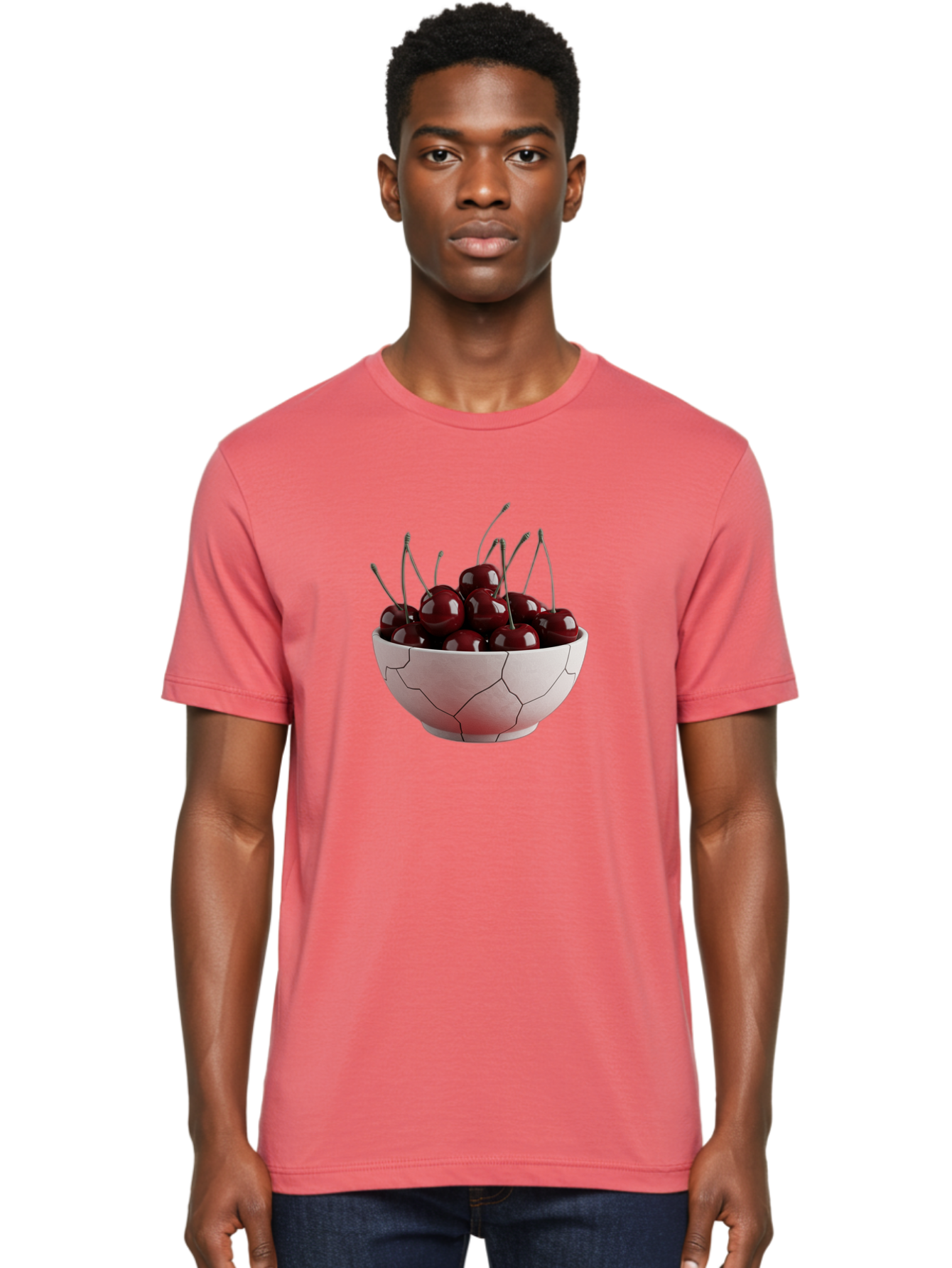 Cherries-In-A-Cracked-Bowl Men'S Graphic Tee, 100% Cotton, Comfortable Casual Summer Wear, Machine Washable, Vintage Camera, Old Camera, Antique Camera, Black Camera, Classic Photography, Photography Equipment, Nostalgic Device, Film Camera, Bai670