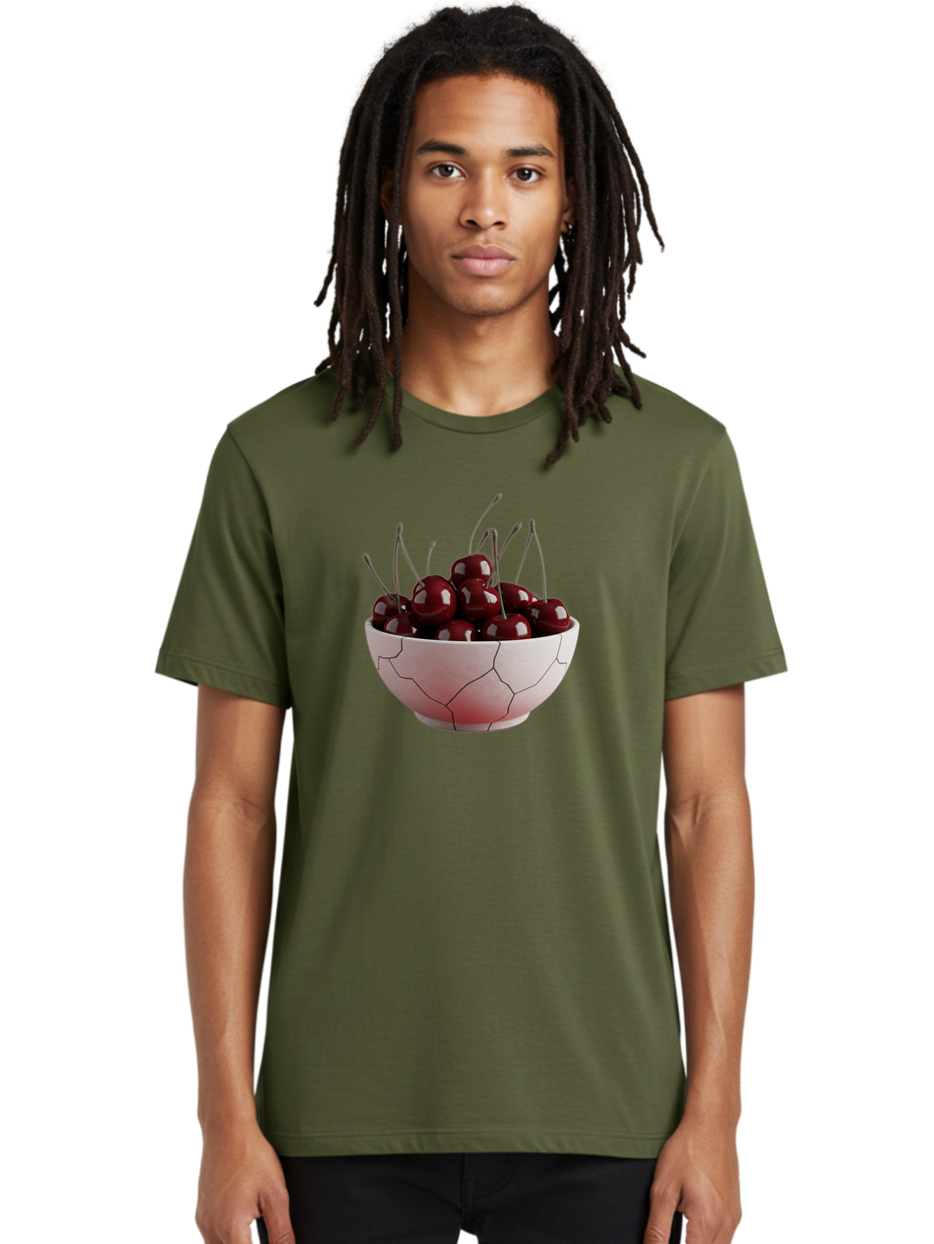 Cherries-In-A-Cracked-Bowl Men'S Graphic Tee, 100% Cotton, Comfortable Casual Summer Wear, Machine Washable, Vintage Camera, Old Camera, Antique Camera, Black Camera, Classic Photography, Photography Equipment, Nostalgic Device, Film Camera, Bai670