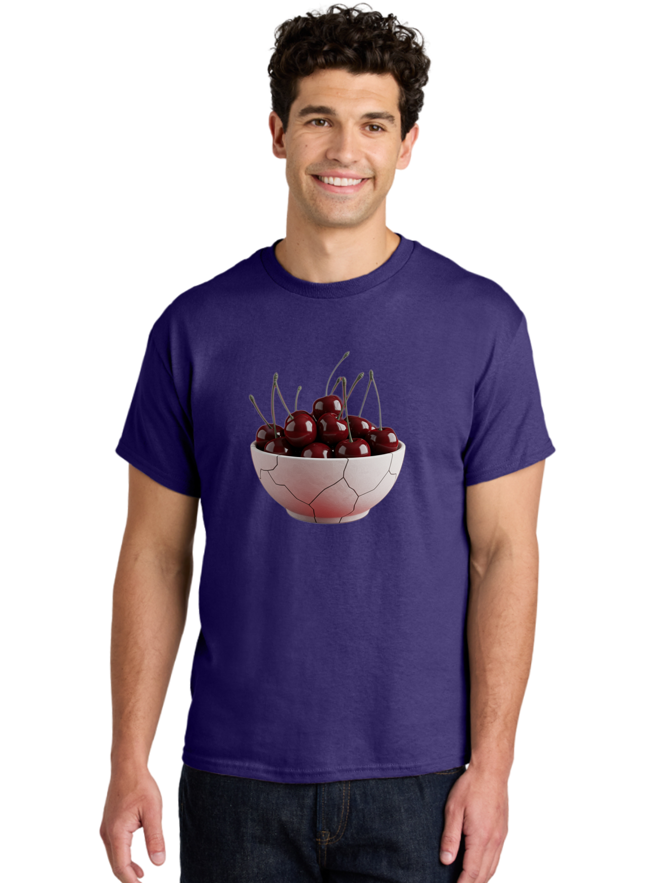 Cherries-In-A-Cracked-Bowl Men'S Graphic Tee, 100% Cotton, Comfortable Casual Summer Wear, Machine Washable, Vintage Camera, Old Camera, Antique Camera, Black Camera, Classic Photography, Photography Equipment, Nostalgic Device, Film Camera, Bai670