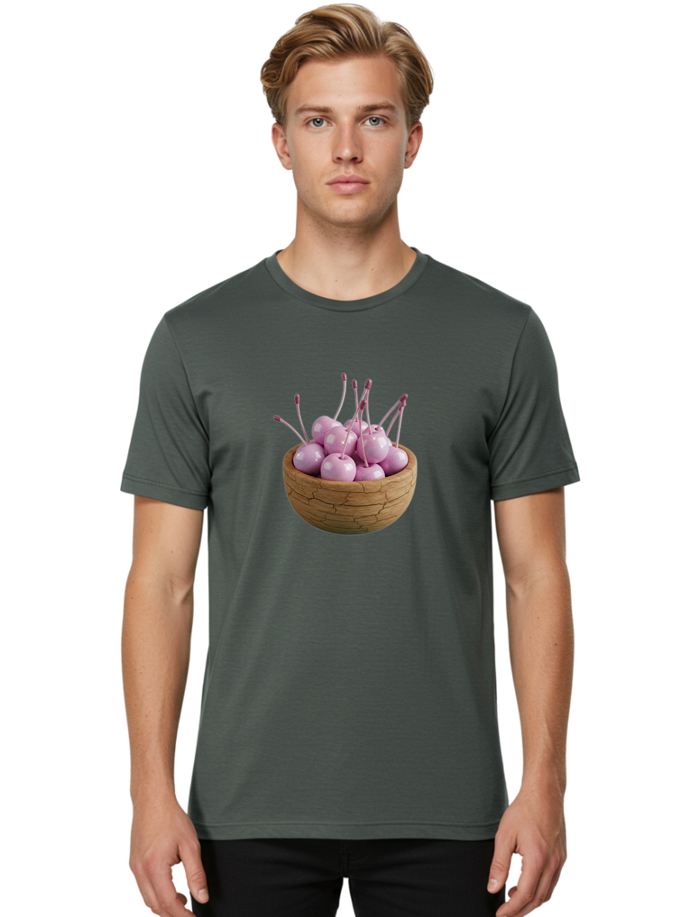 Cherries-In-Basket Men'S Graphic Tee, 100% Cotton, Comfortable Casual Summer Wear, Machine Washable, Vintage Camera, Old Camera, Antique Camera, Black Camera, Classic Photography, Photography Equipment, Nostalgic Device, Film Camera, Bai672