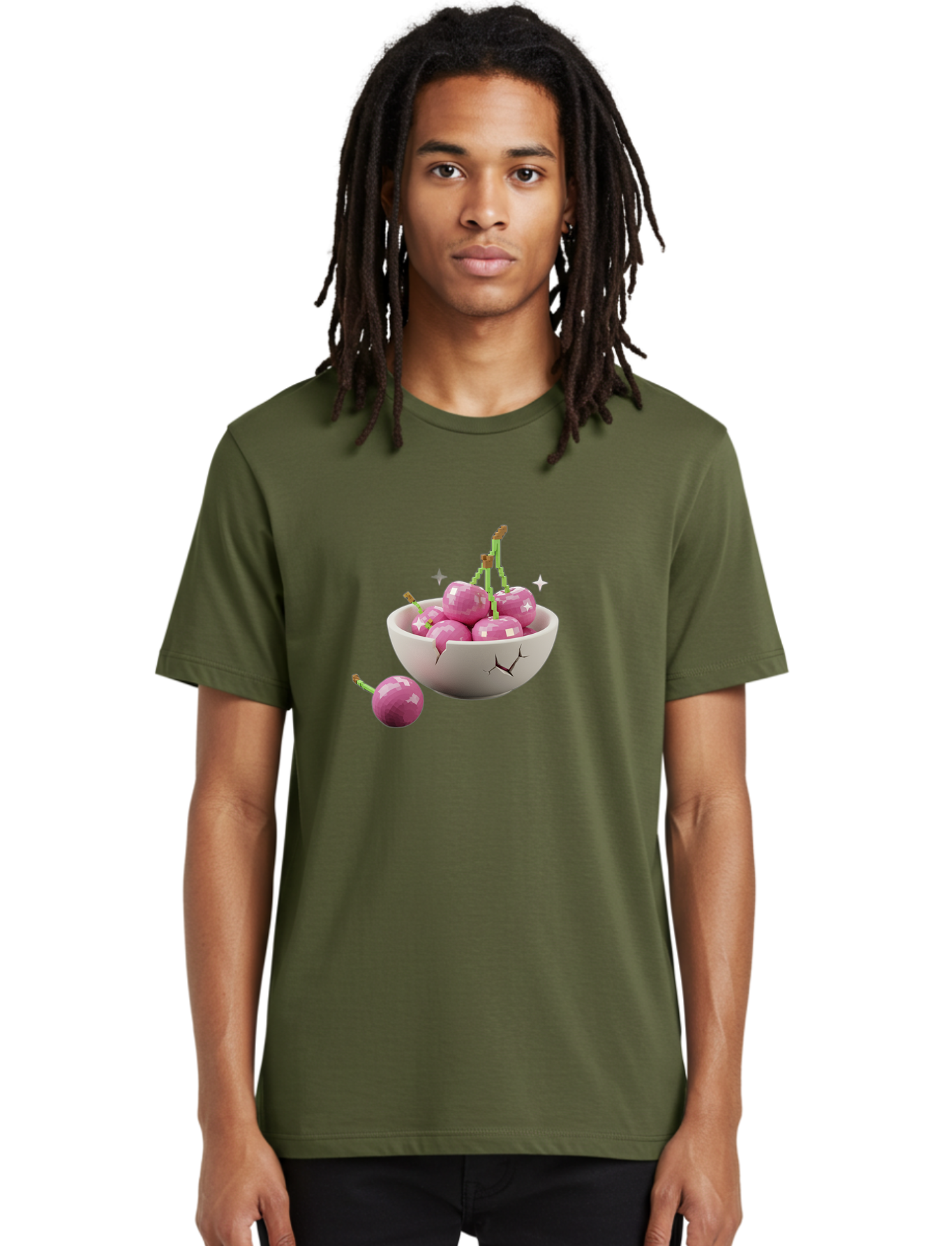 Cherries-In-Bowl-10 Men'S Graphic Tee, 100% Cotton, Comfortable Casual Summer Wear, Machine Washable, Vintage Camera, Old Camera, Antique Camera, Black Camera, Classic Photography, Photography Equipment, Nostalgic Device, Film Camera, Bai674