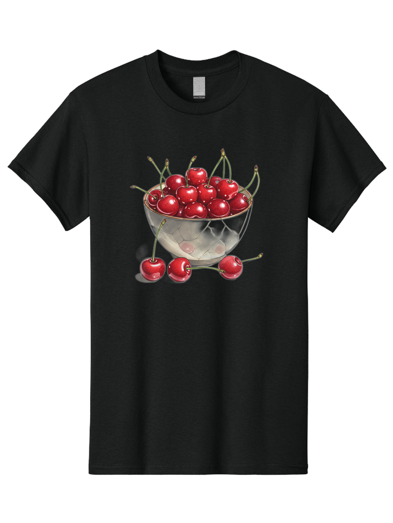 Cherries-In-Bowl-11 Men'S Graphic Tee, 100% Cotton, Comfortable Casual Summer Wear, Machine Washable, Vintage Camera, Old Camera, Antique Camera, Black Camera, Classic Photography, Photography Equipment, Nostalgic Device, Film Camera, Bai675