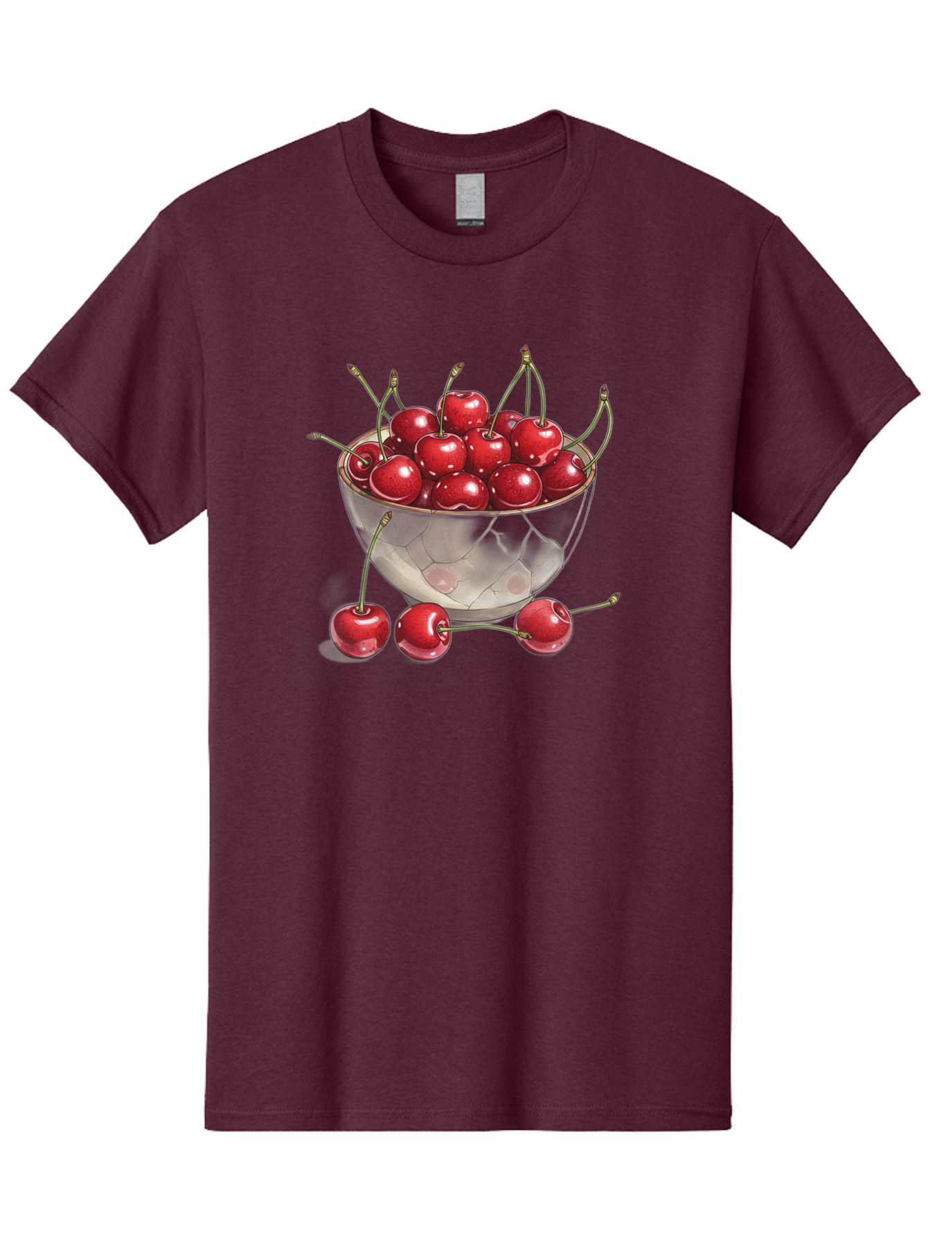 Cherries-In-Bowl-11 Men'S Graphic Tee, 100% Cotton, Comfortable Casual Summer Wear, Machine Washable, Vintage Camera, Old Camera, Antique Camera, Black Camera, Classic Photography, Photography Equipment, Nostalgic Device, Film Camera, Bai675