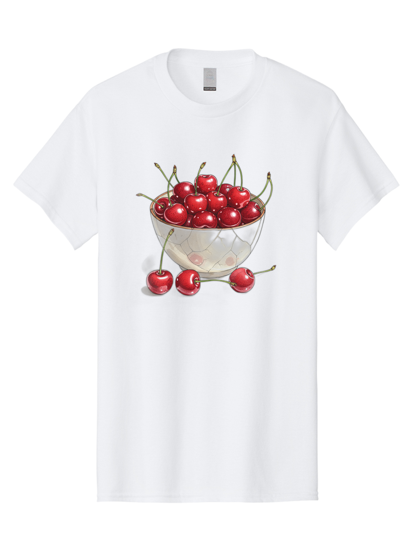 Cherries-In-Bowl-11 Men'S Graphic Tee, 100% Cotton, Comfortable Casual Summer Wear, Machine Washable, Vintage Camera, Old Camera, Antique Camera, Black Camera, Classic Photography, Photography Equipment, Nostalgic Device, Film Camera, Bai675