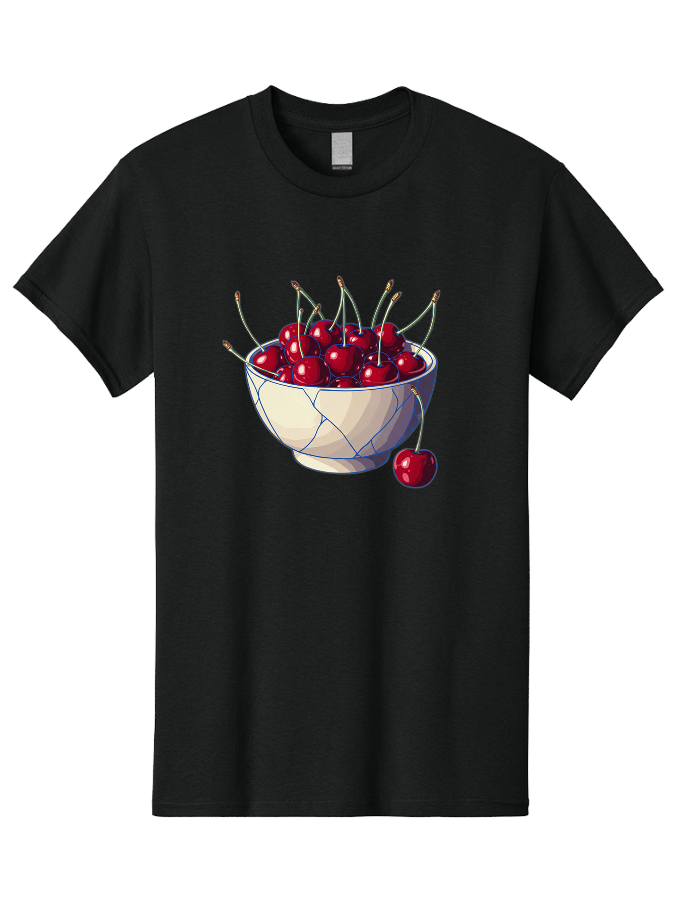 Cherries-In-Bowl-12 Men'S Graphic Tee, 100% Cotton, Comfortable Casual Summer Wear, Machine Washable, Vintage Camera, Old Camera, Antique Camera, Black Camera, Classic Photography, Photography Equipment, Nostalgic Device, Film Camera, Bai676