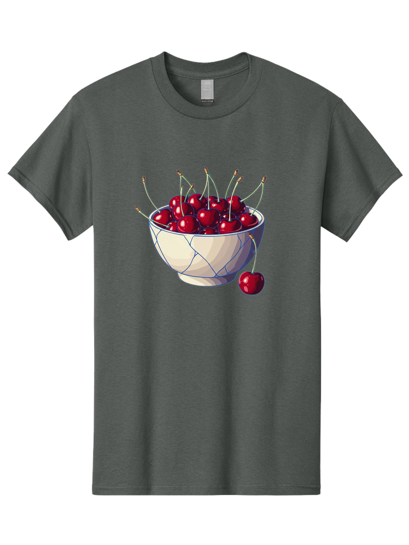 Cherries-In-Bowl-12 Men'S Graphic Tee, 100% Cotton, Comfortable Casual Summer Wear, Machine Washable, Vintage Camera, Old Camera, Antique Camera, Black Camera, Classic Photography, Photography Equipment, Nostalgic Device, Film Camera, Bai676