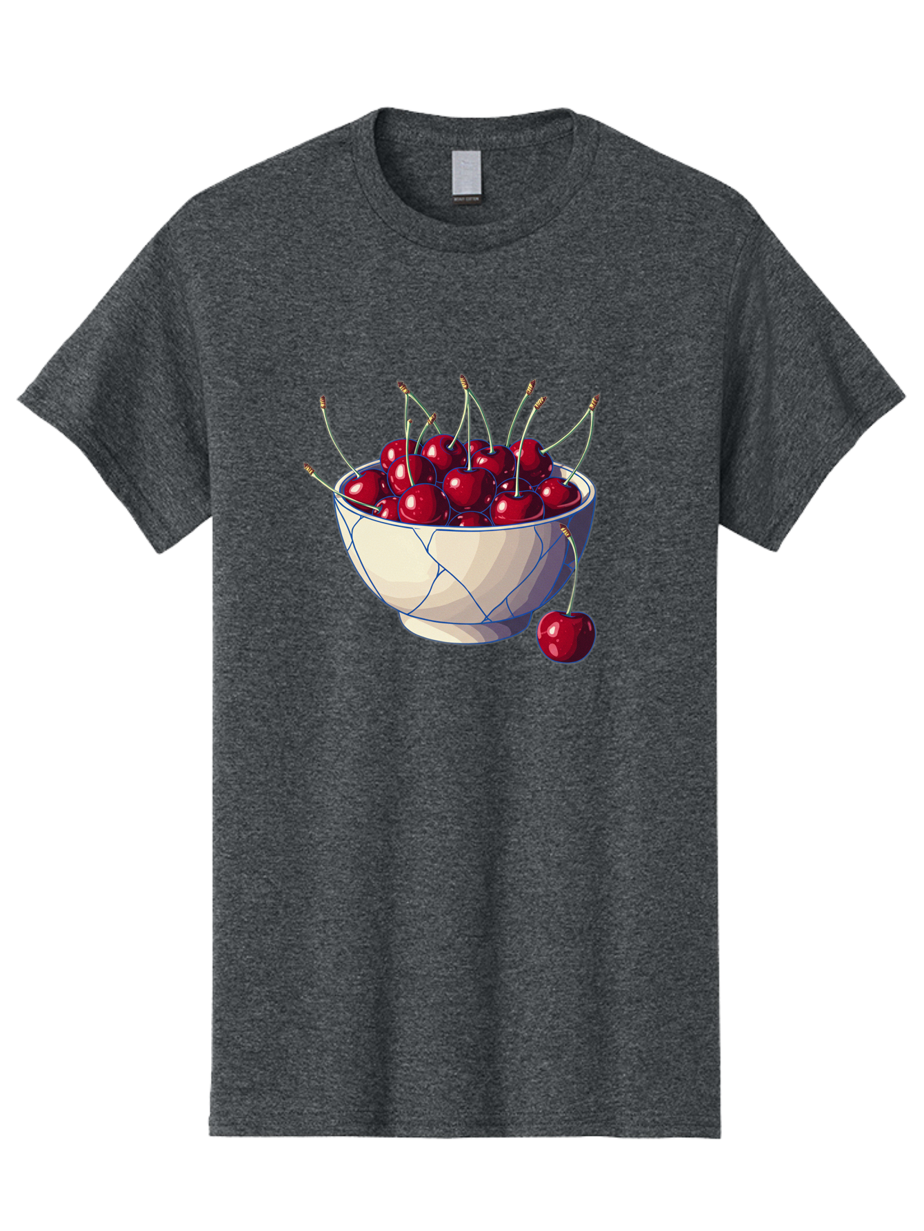 Cherries-In-Bowl-12 Men'S Graphic Tee, 100% Cotton, Comfortable Casual Summer Wear, Machine Washable, Vintage Camera, Old Camera, Antique Camera, Black Camera, Classic Photography, Photography Equipment, Nostalgic Device, Film Camera, Bai676