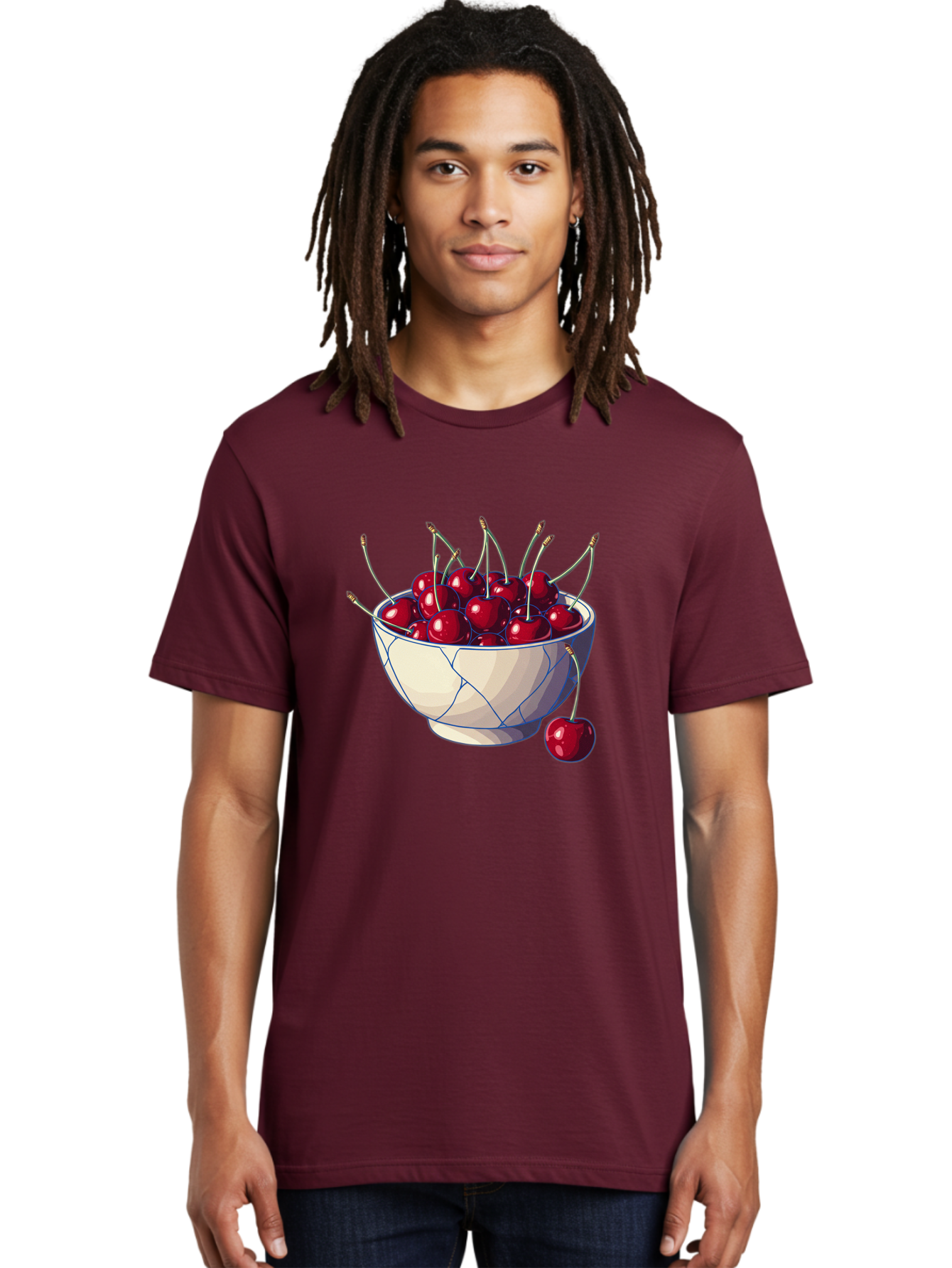 Cherries-In-Bowl-12 Men'S Graphic Tee, 100% Cotton, Comfortable Casual Summer Wear, Machine Washable, Vintage Camera, Old Camera, Antique Camera, Black Camera, Classic Photography, Photography Equipment, Nostalgic Device, Film Camera, Bai676